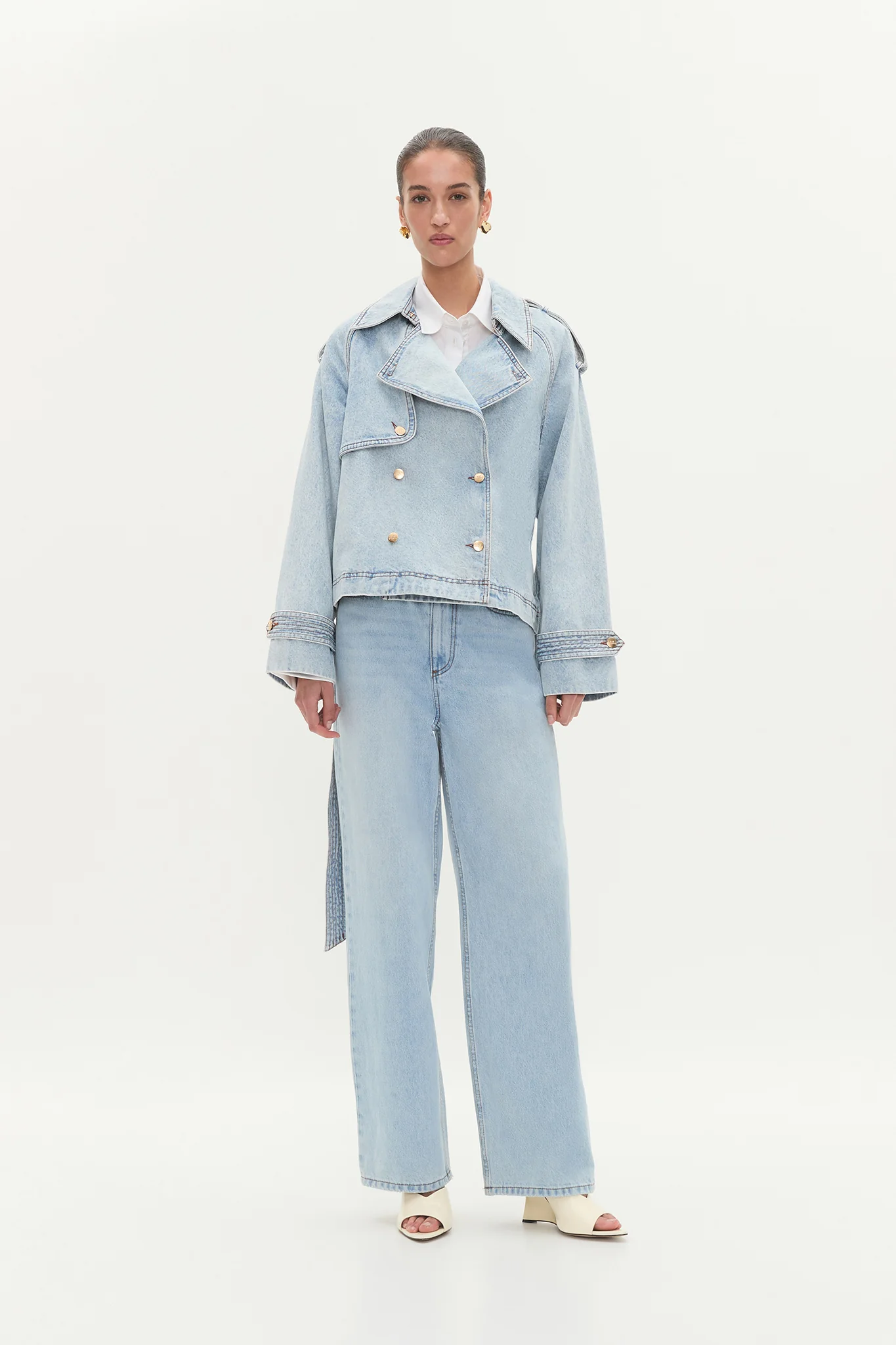 Flynn Cropped Trench - Image 5