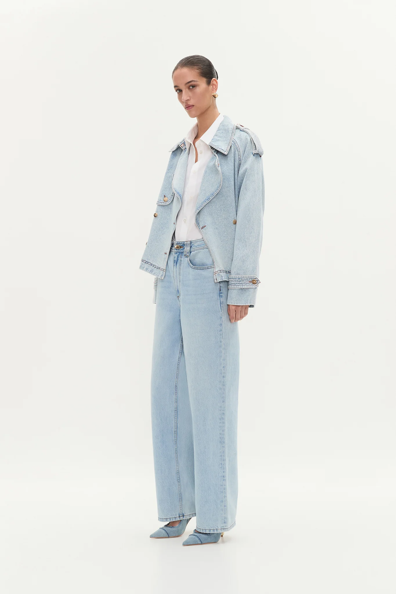 Flynn Cropped Trench - Image 7