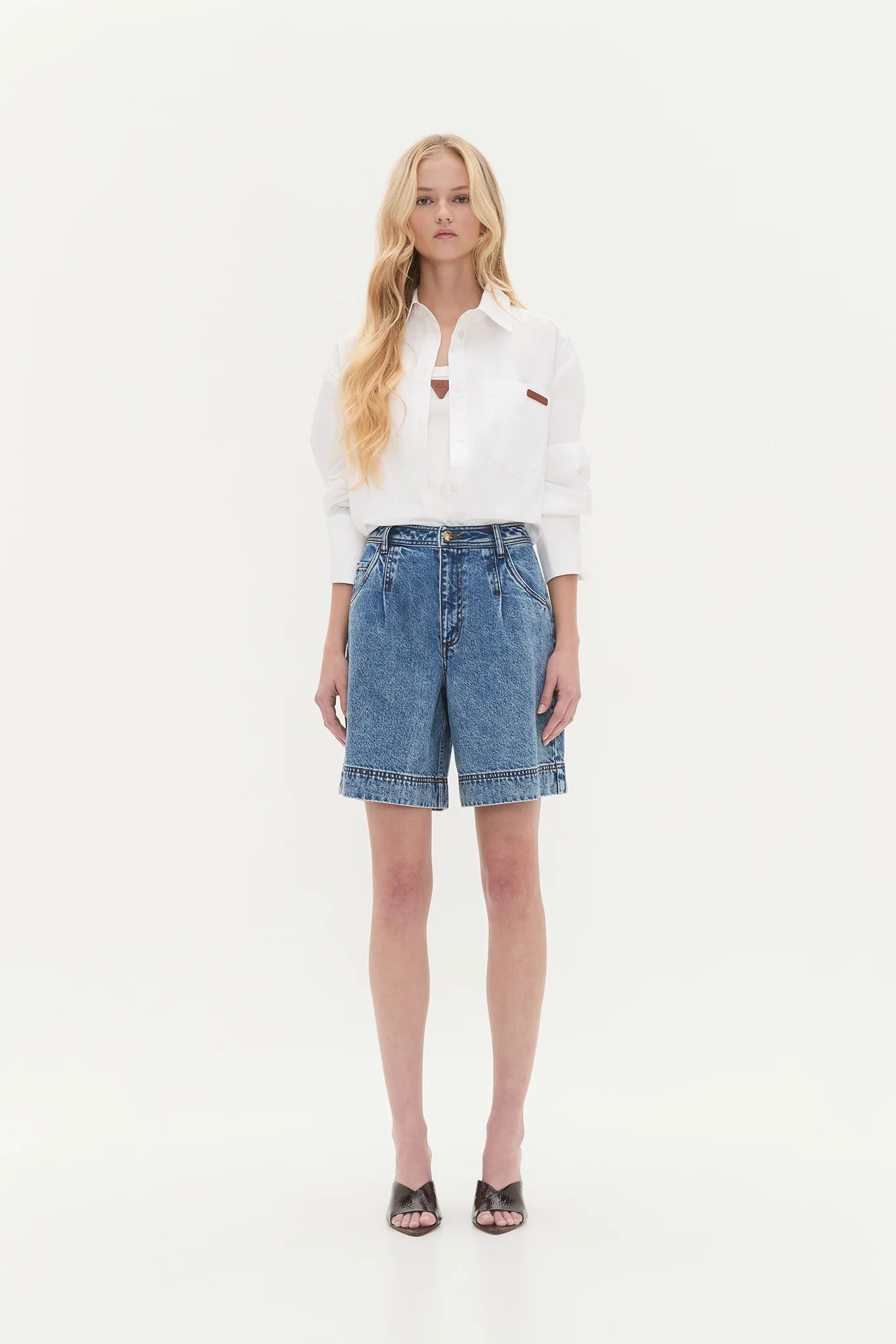 Flynn Longline Denim Short - Image 3