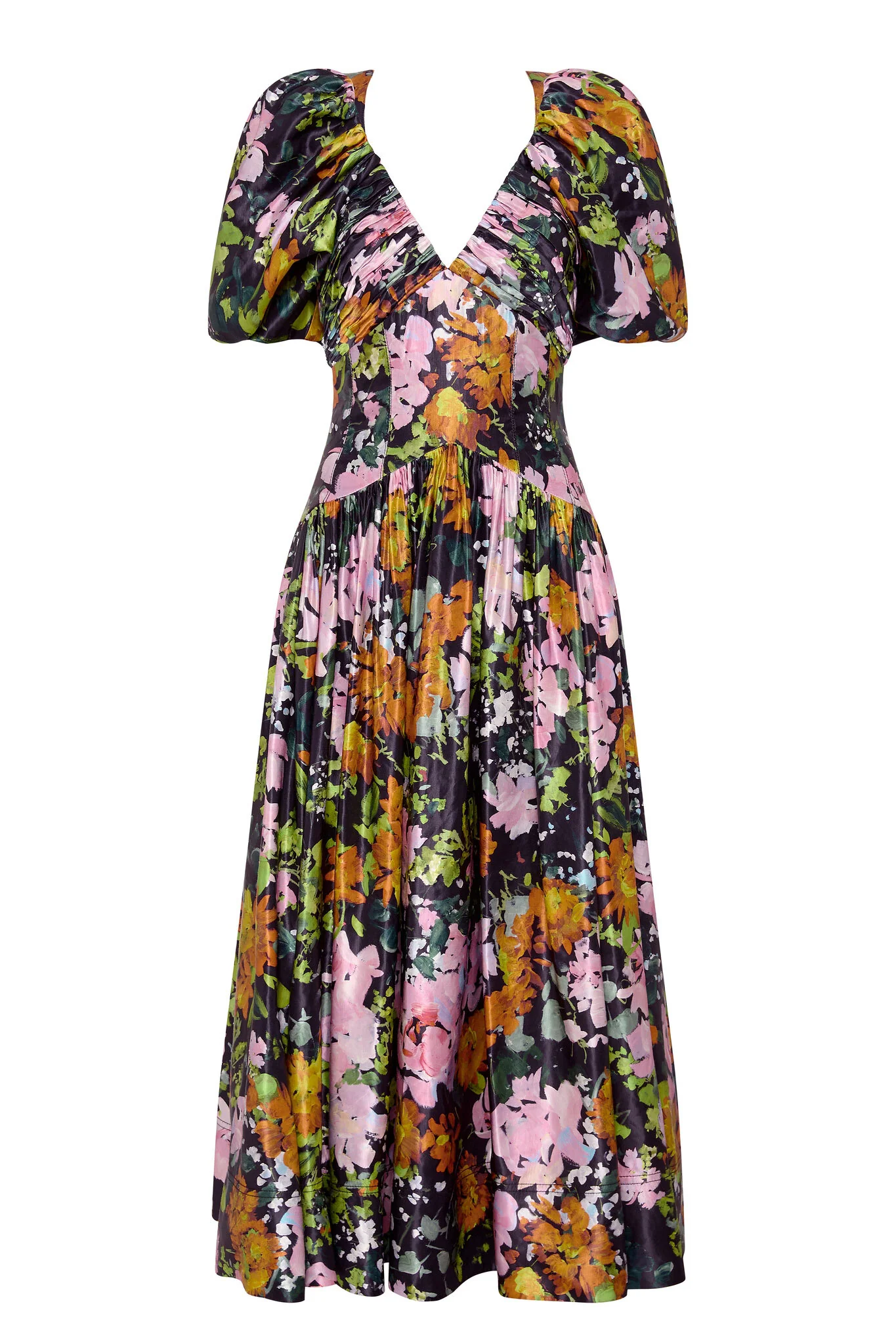 Gabrielle Plunge Midi Dress - Image 2