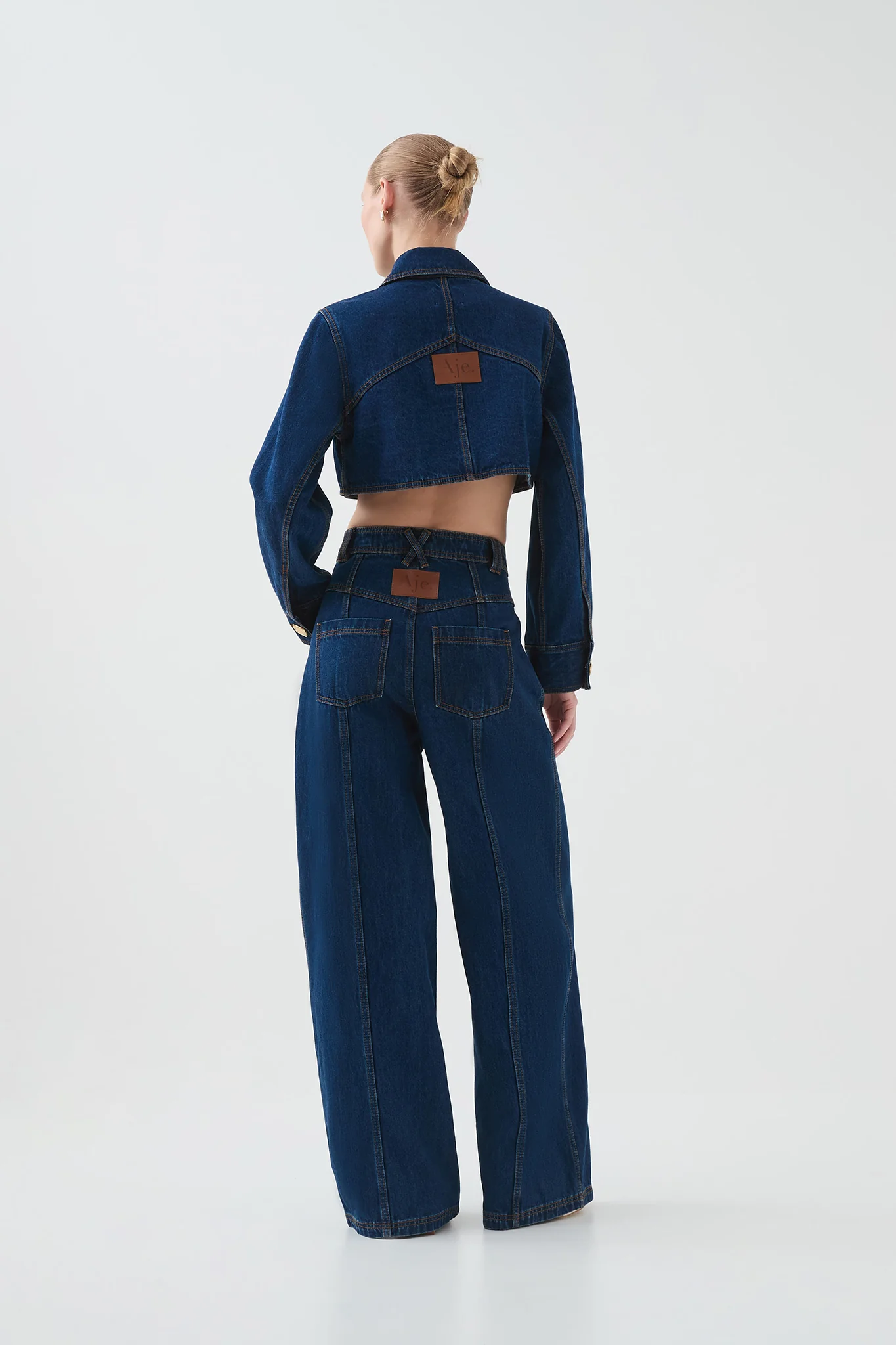 Genesis Cropped Denim Jacket - Image 7