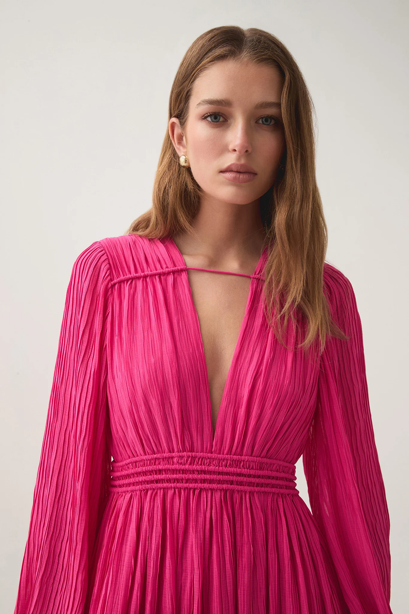 Genevieve Pleated Midi Dress - Image 4