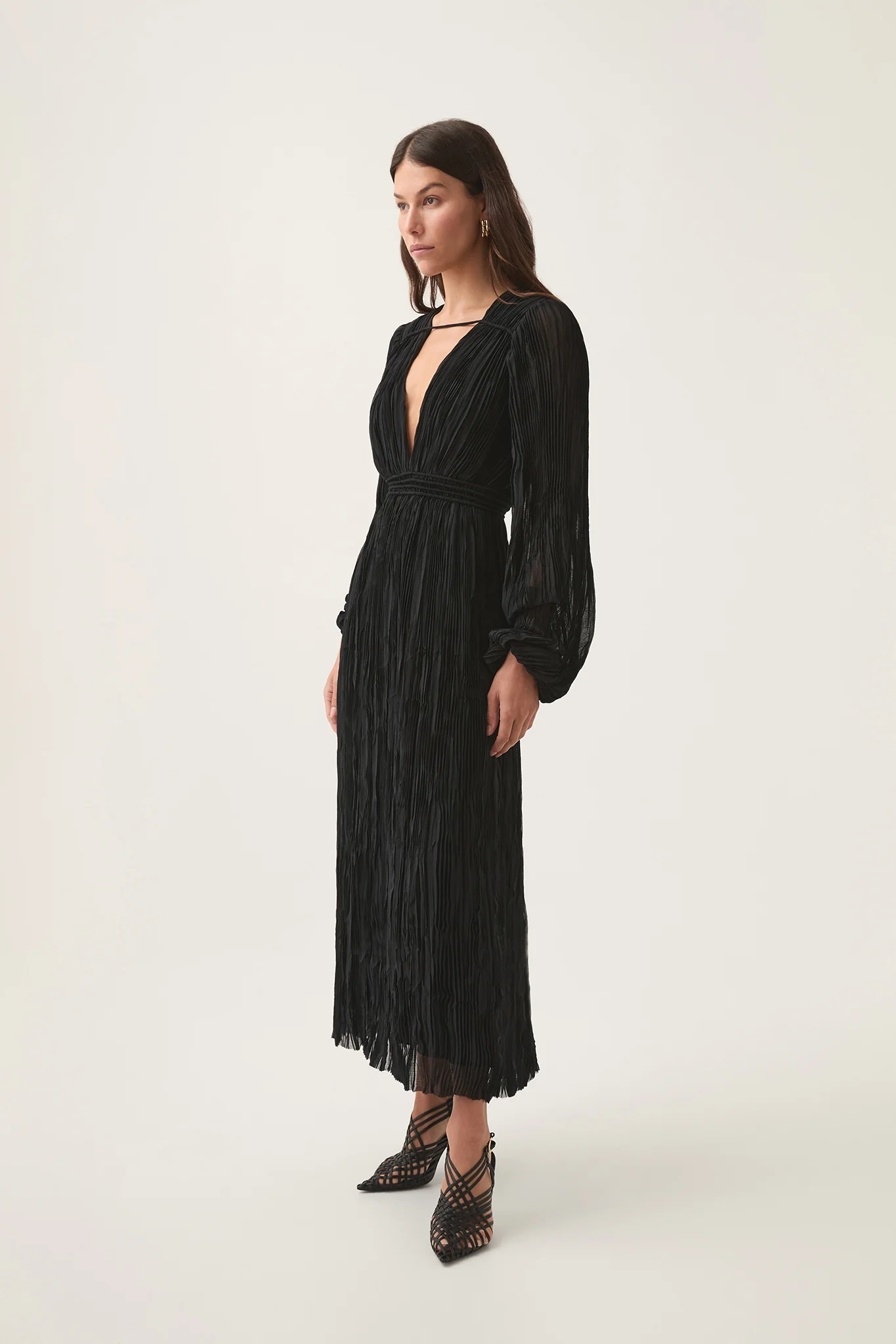 Genevieve Pleated Midi Dress - Image 3