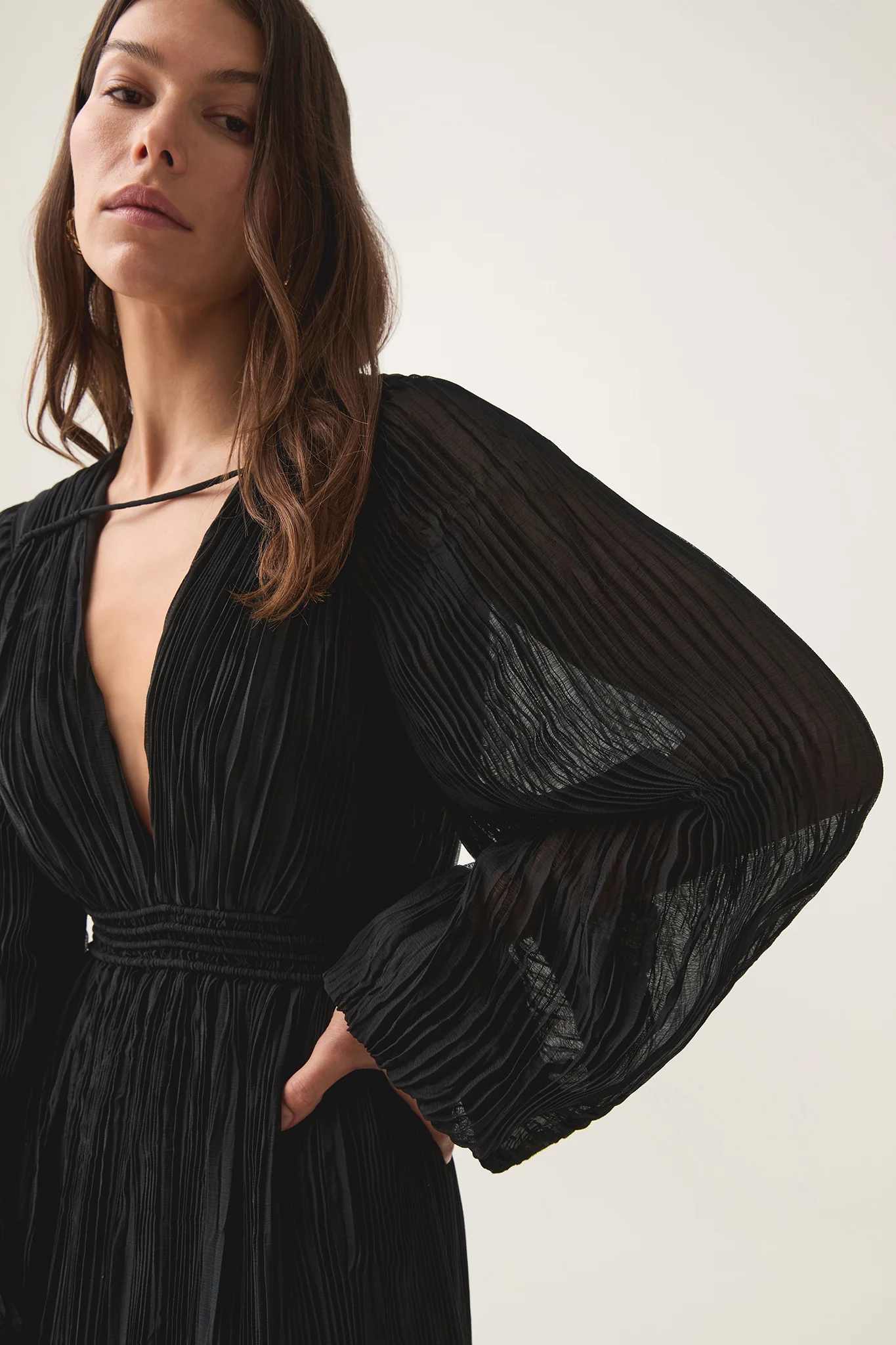 Genevieve Pleated Midi Dress - Image 4