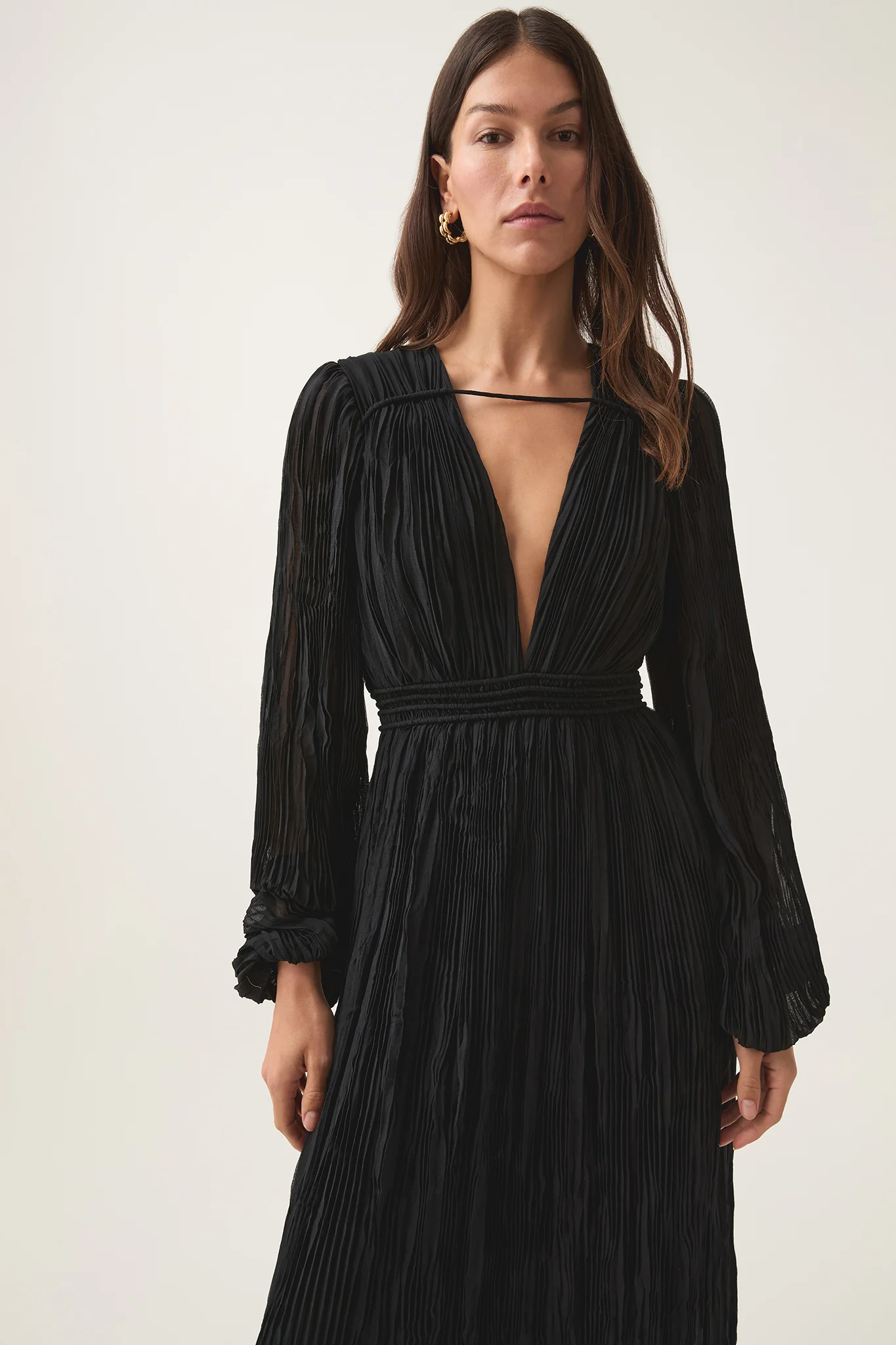 Genevieve Pleated Midi Dress - Image 5