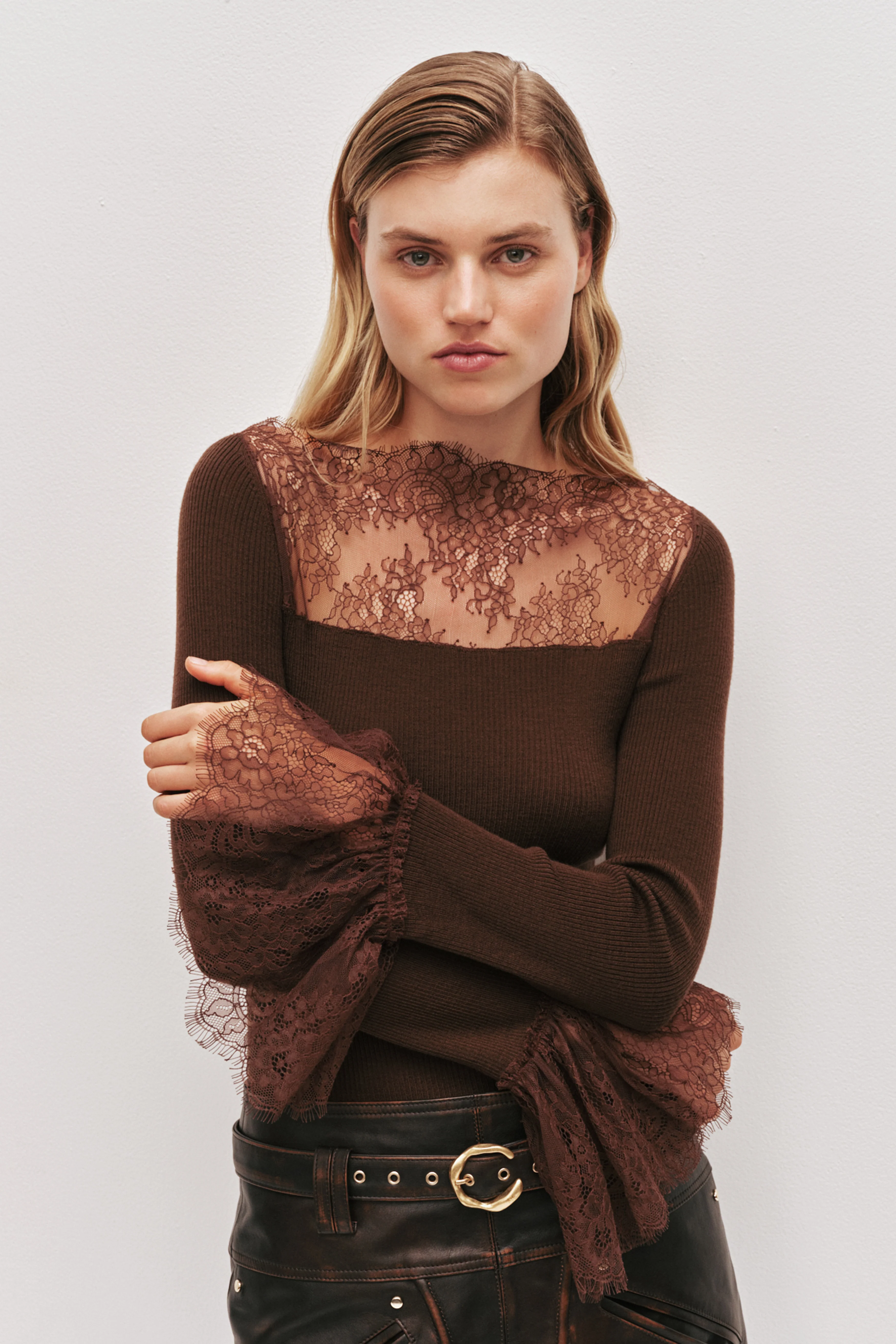 Genna Lace Knit Top - Image 4