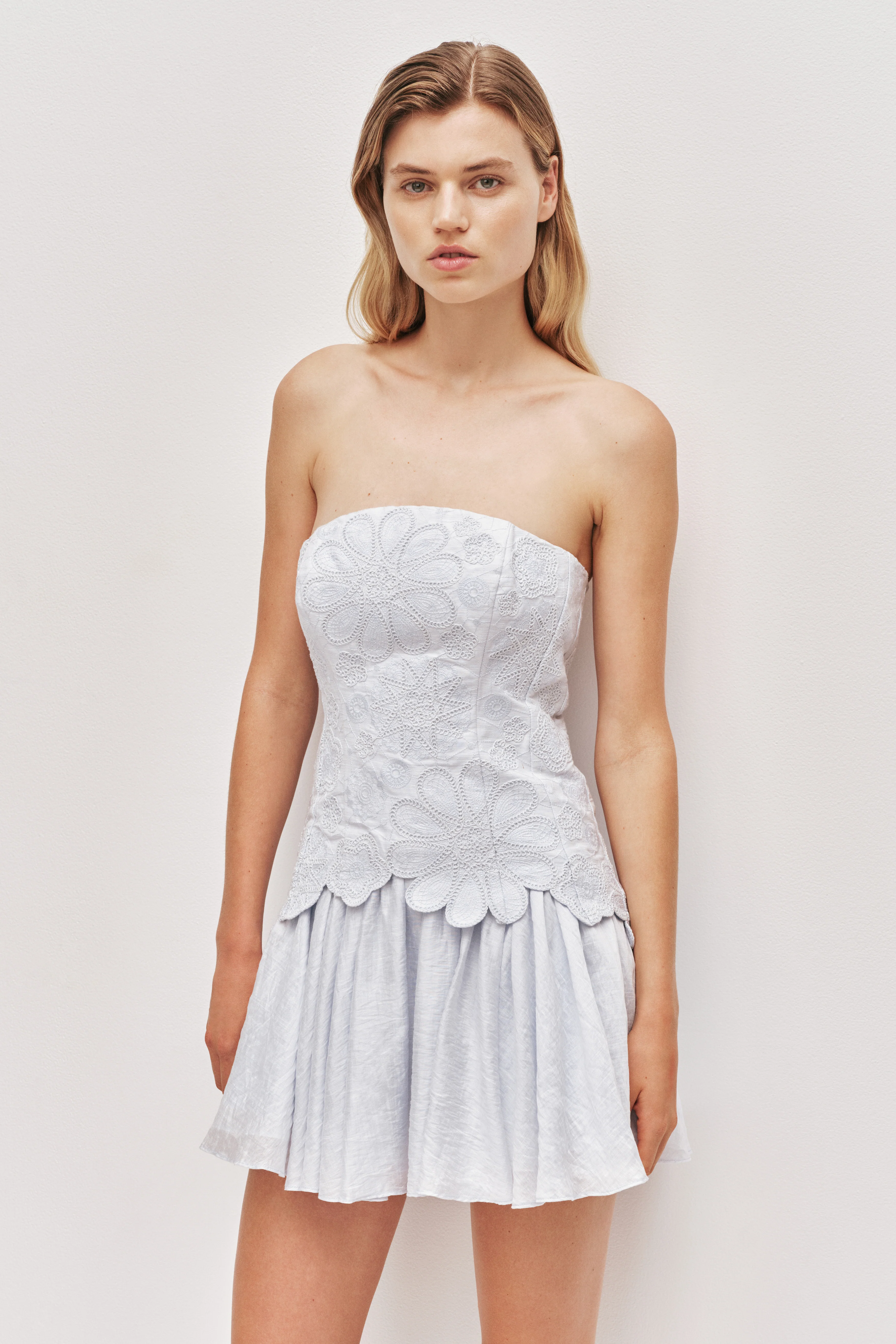 Gia Embroidered Mini Dress - Image 3