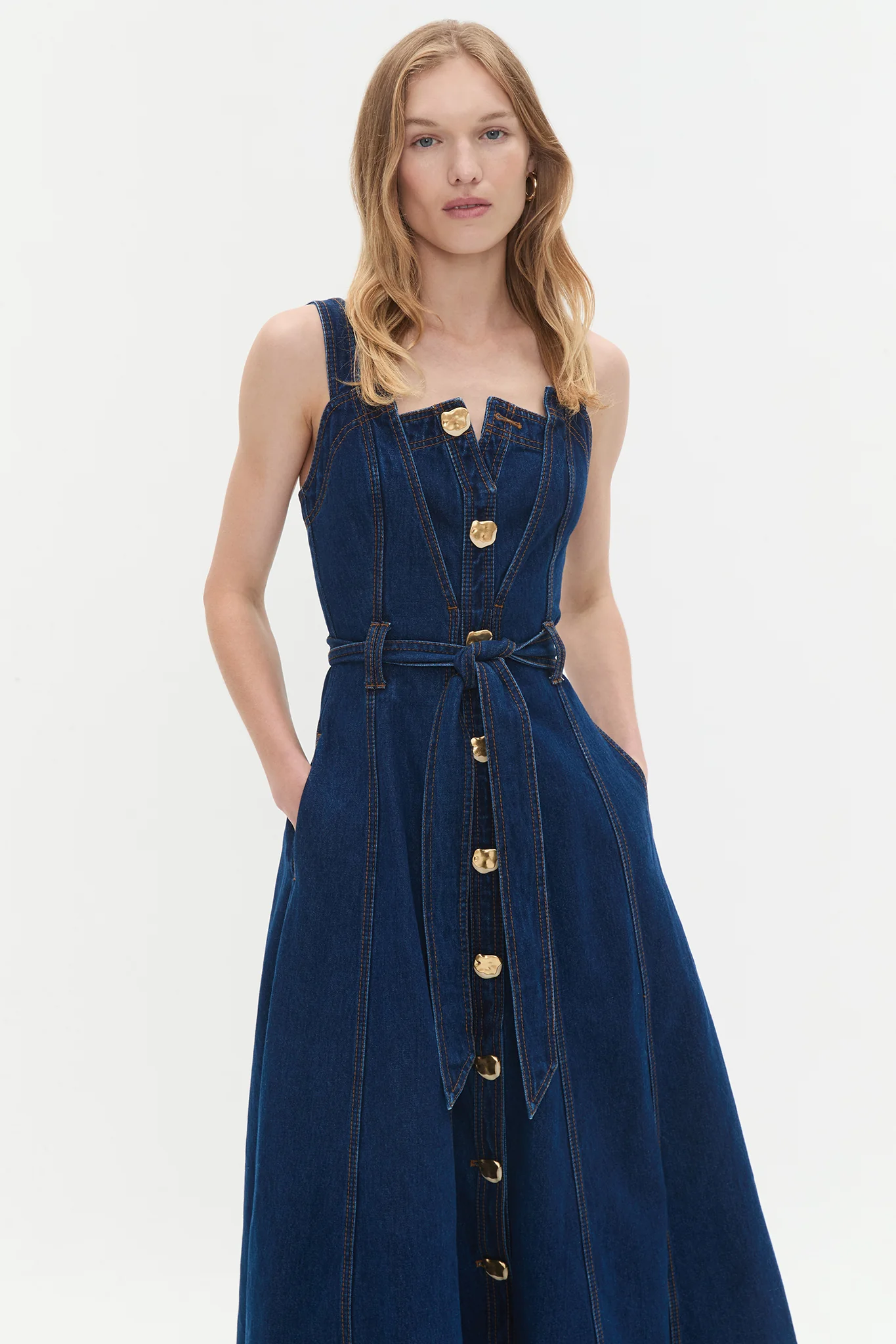 Gianna Denim Midi Dress - Image 4