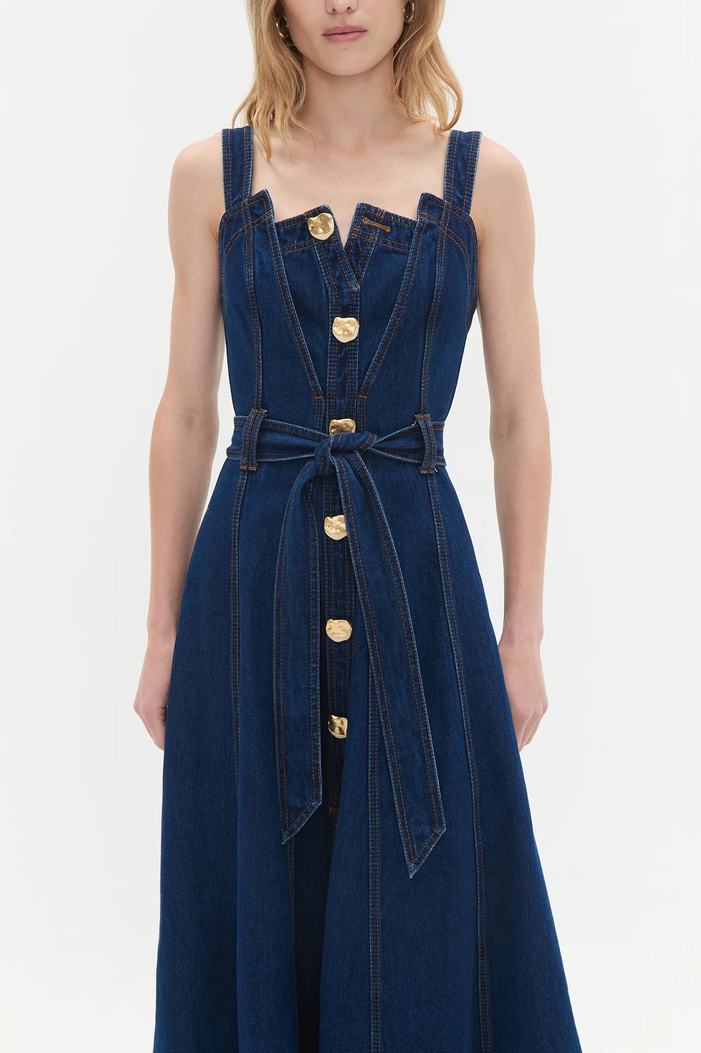 Gianna Denim Midi Dress - Image 6
