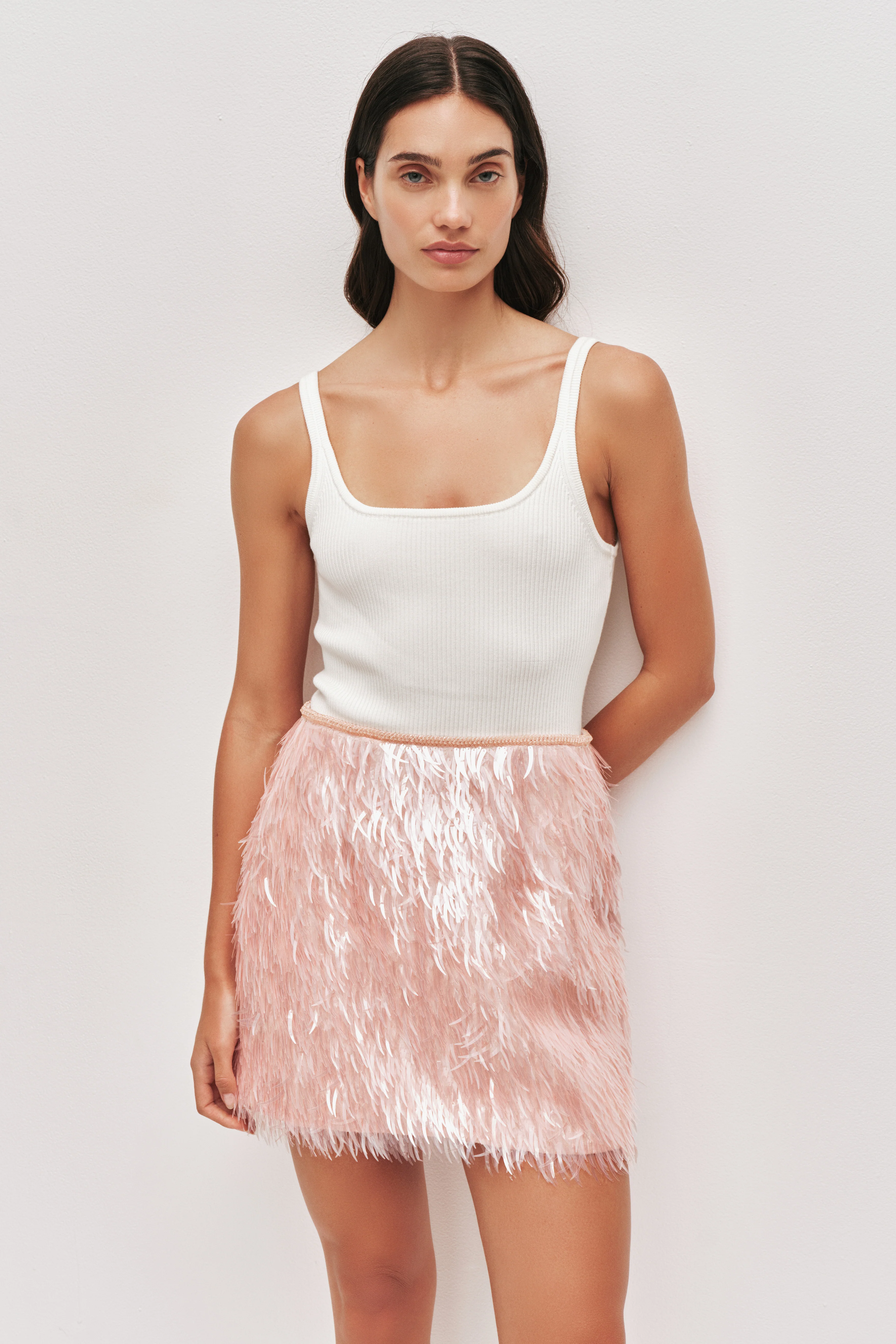 Glimmer Embellished Mini Skirt - Image 3