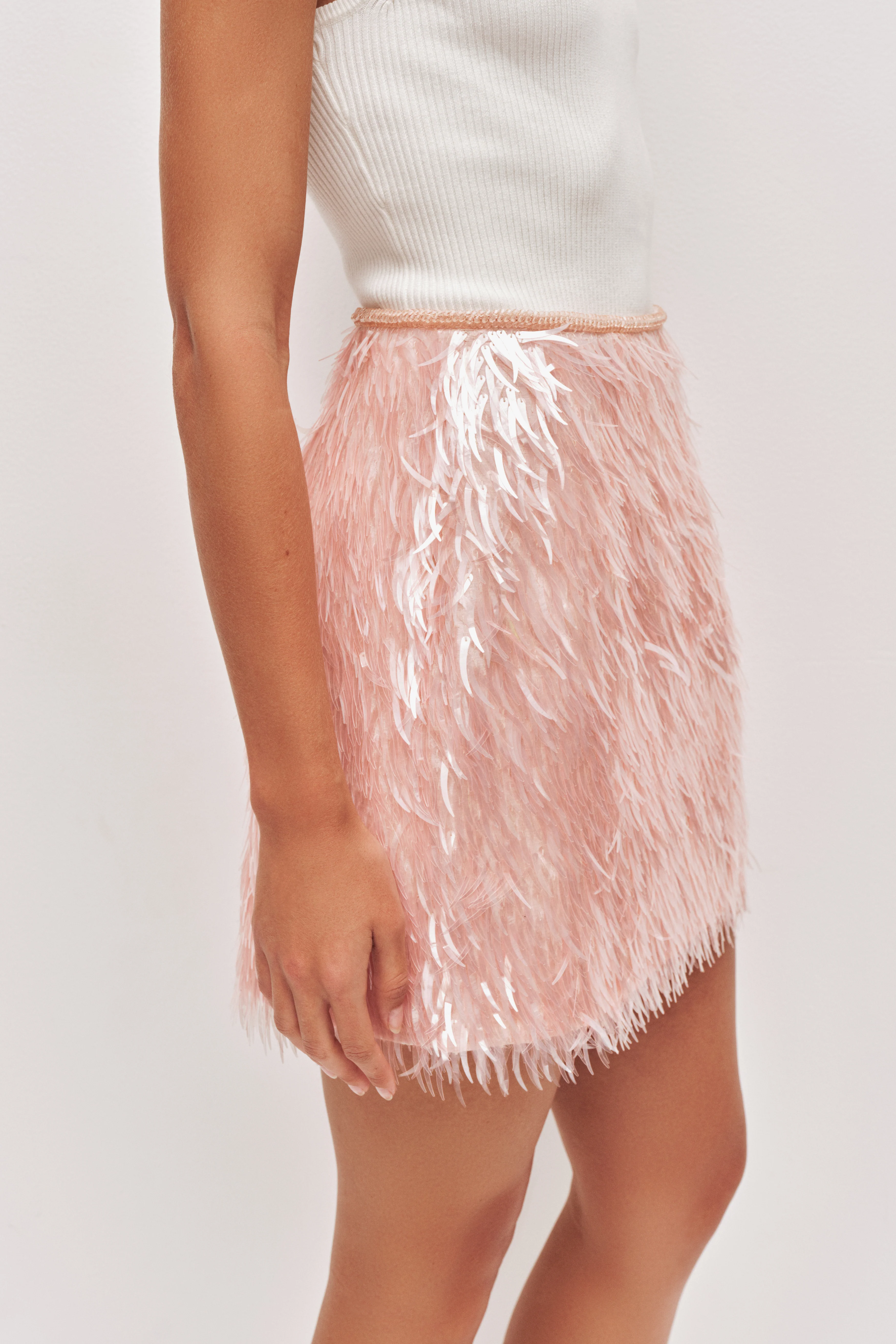 Glimmer Embellished Mini Skirt - Image 4
