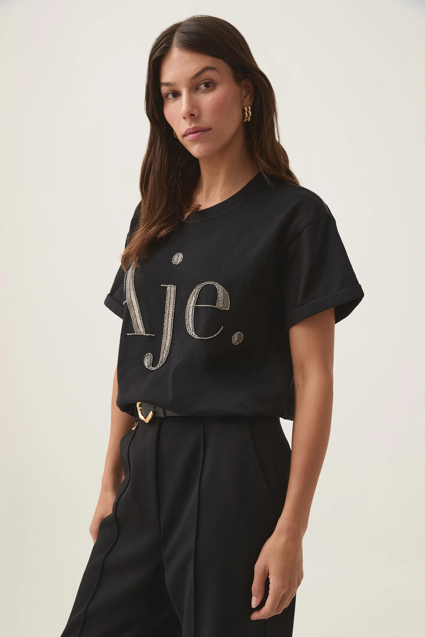 Glint Embellished Logo Tee - Image 3