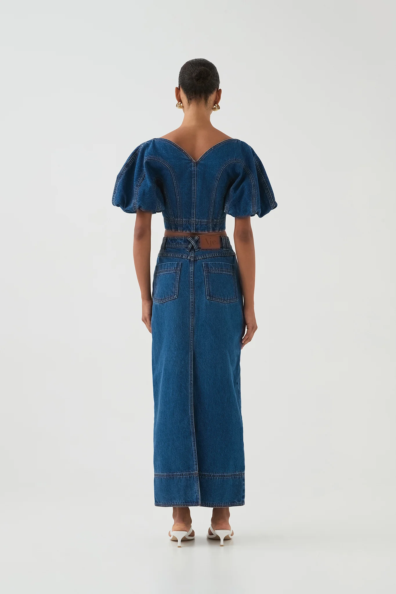 Harper Cropped Denim Top - Image 6
