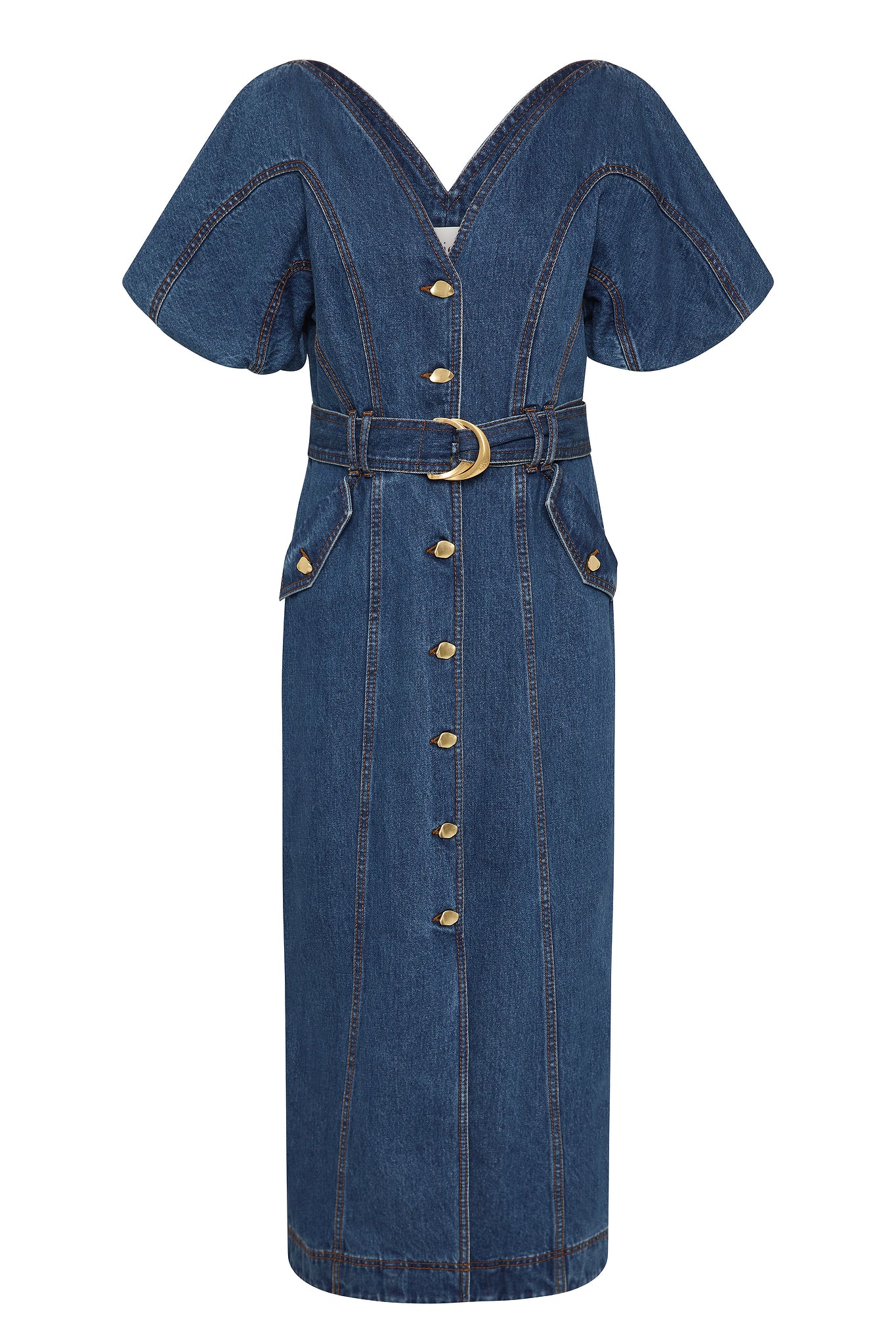 Harper Denim Midi Dress - Image 2