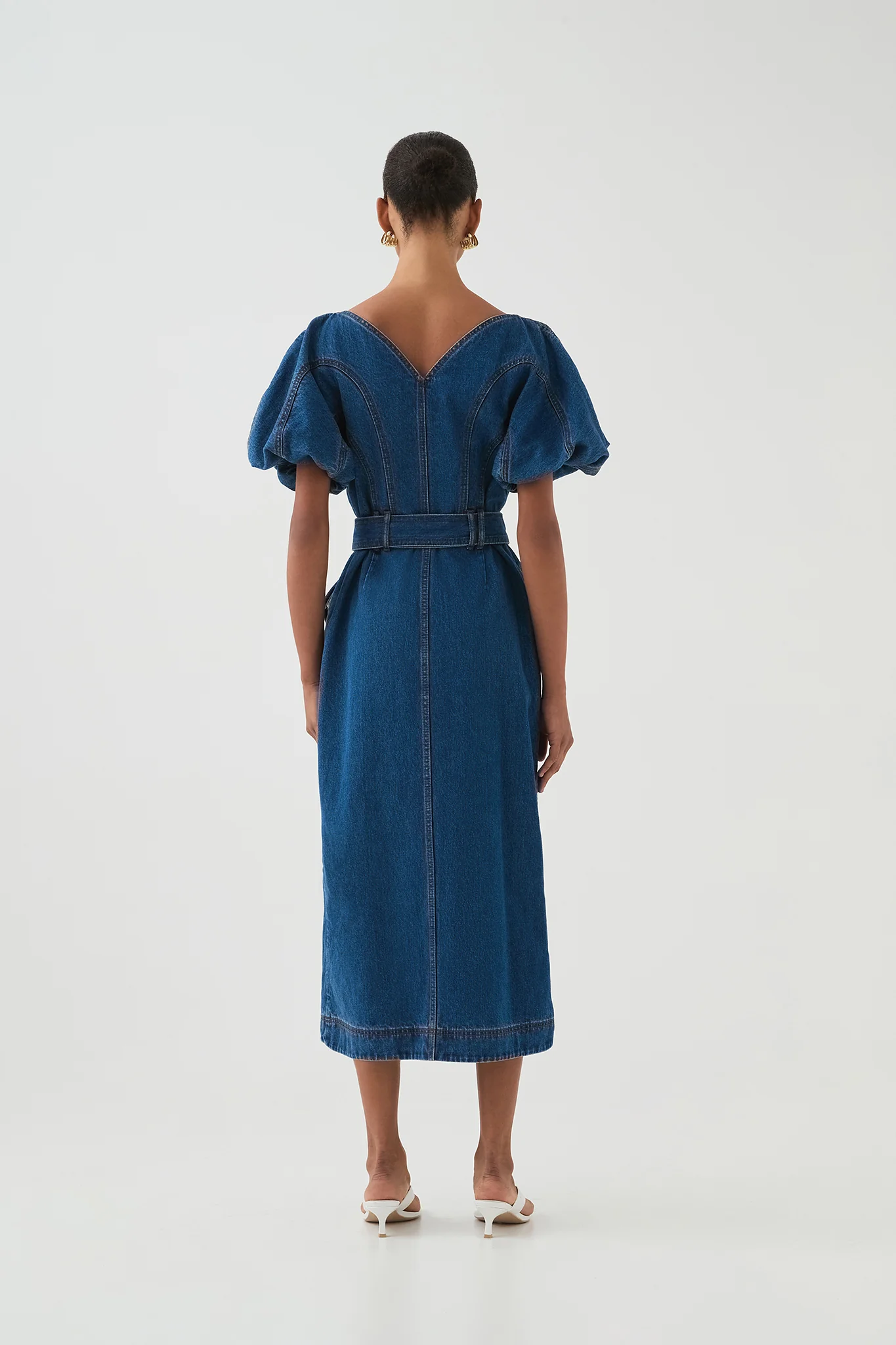 Harper Denim Midi Dress - Image 6