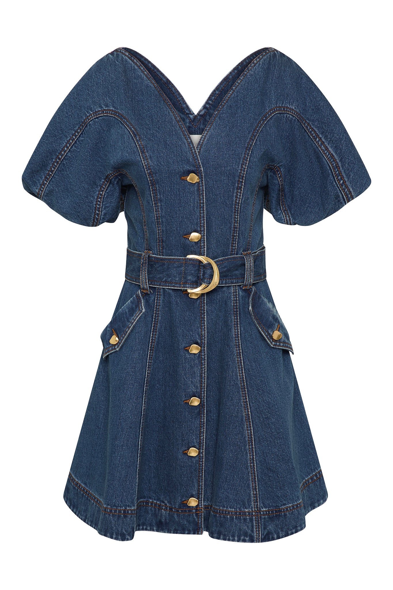 Harper Denim Mini Dress - Image 2