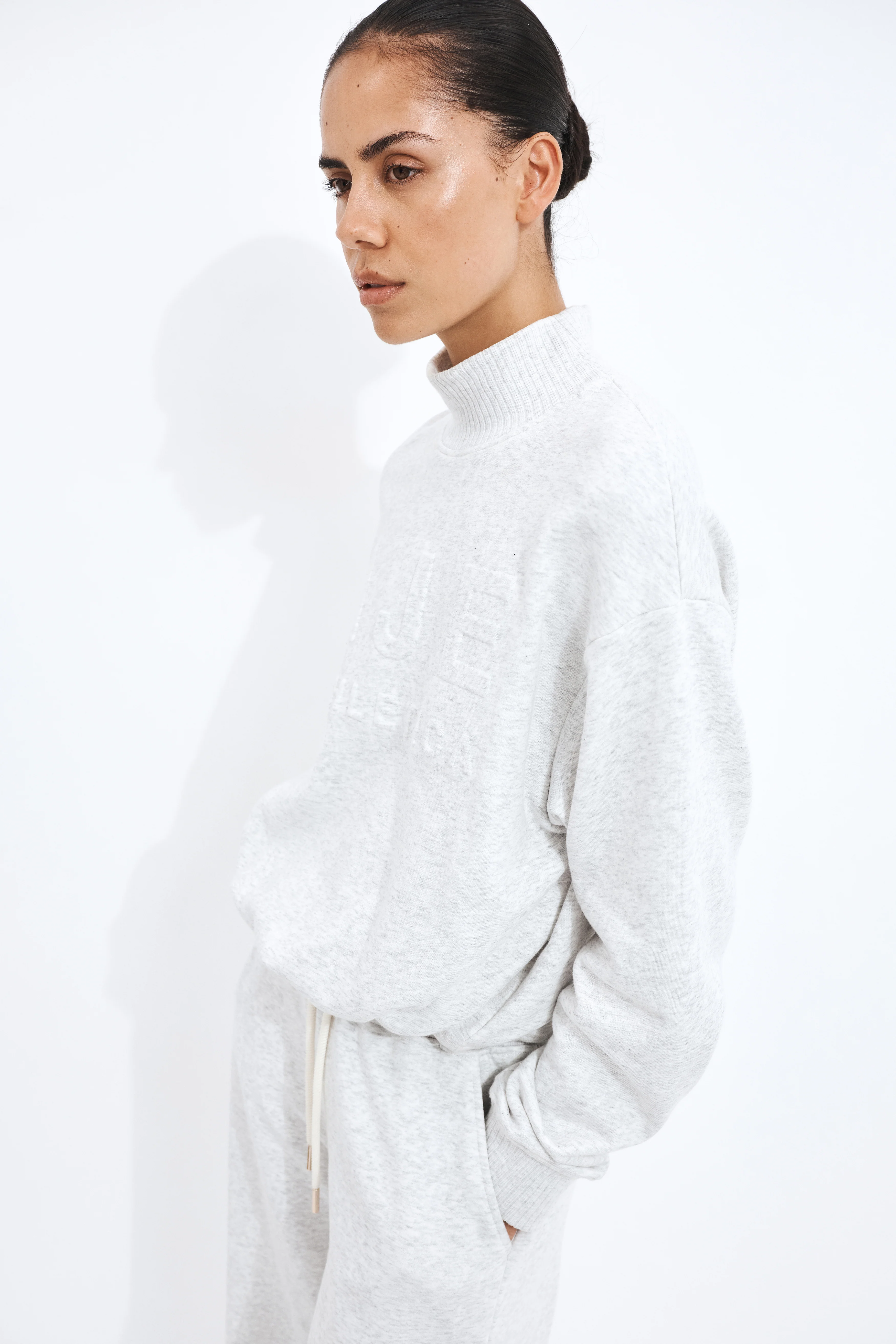 High Neck Logo Crop Jumper - Image 3