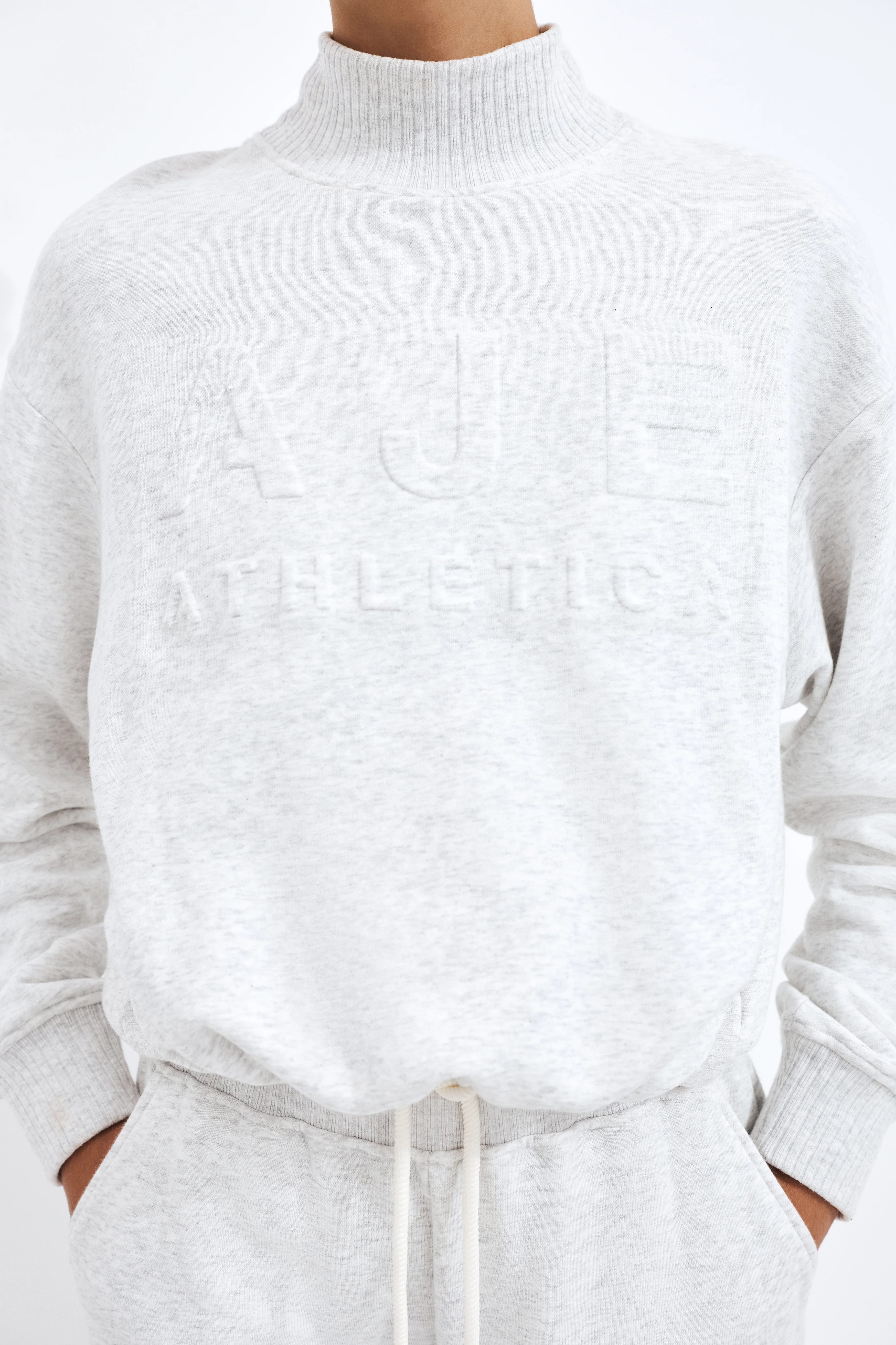 High Neck Logo Crop Jumper - Image 4