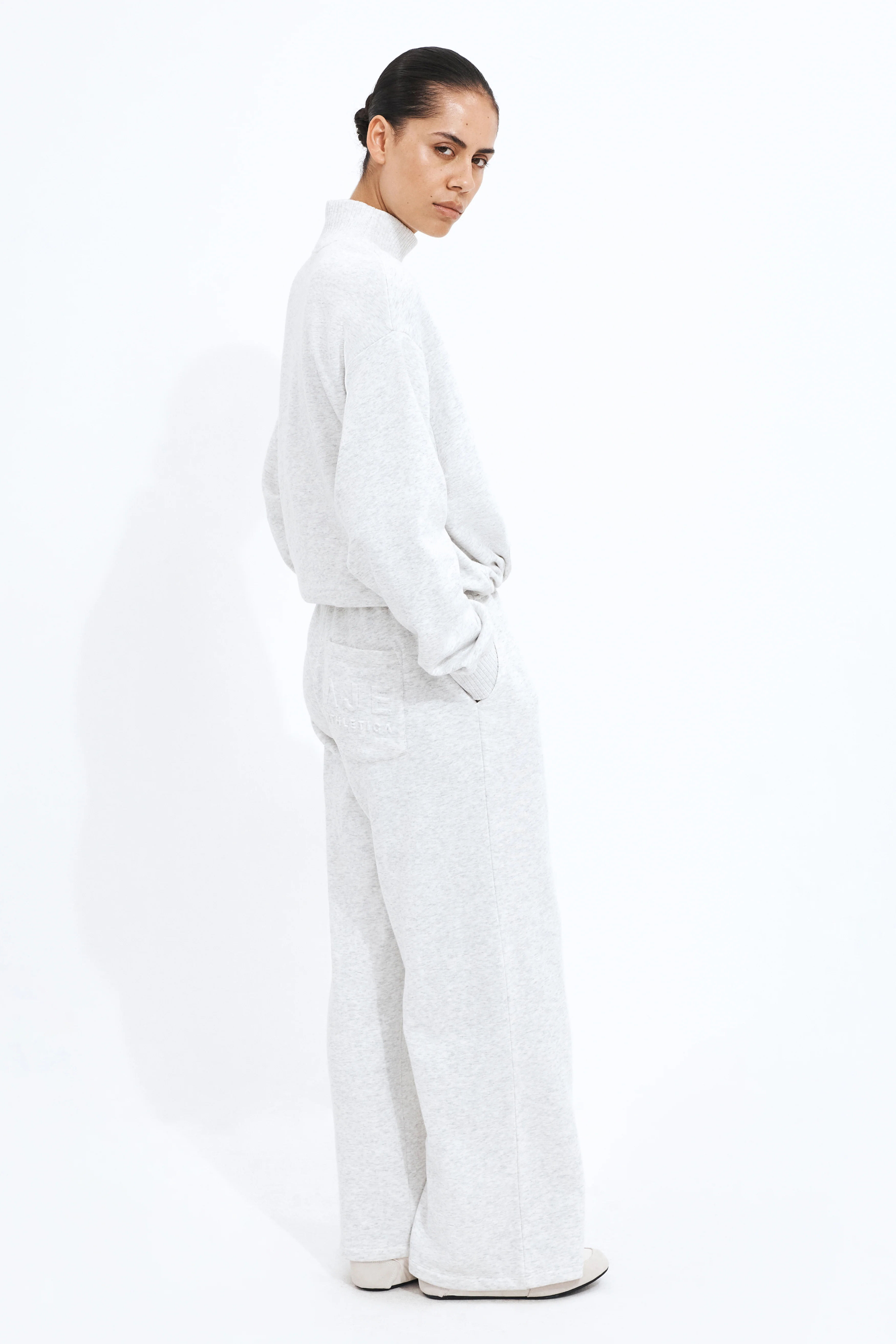High Neck Logo Crop Jumper - Image 5