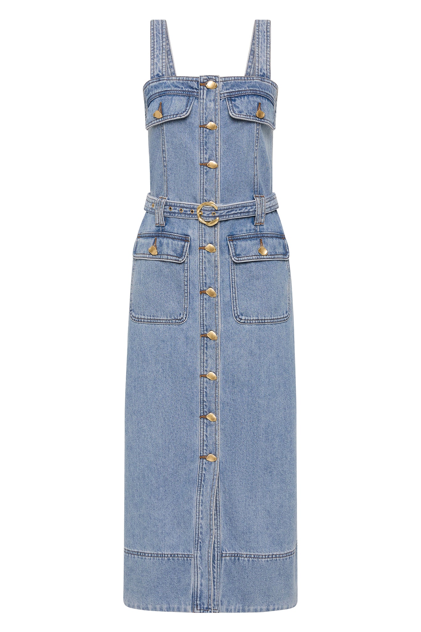 Holland Denim Midi Dress - Image 2