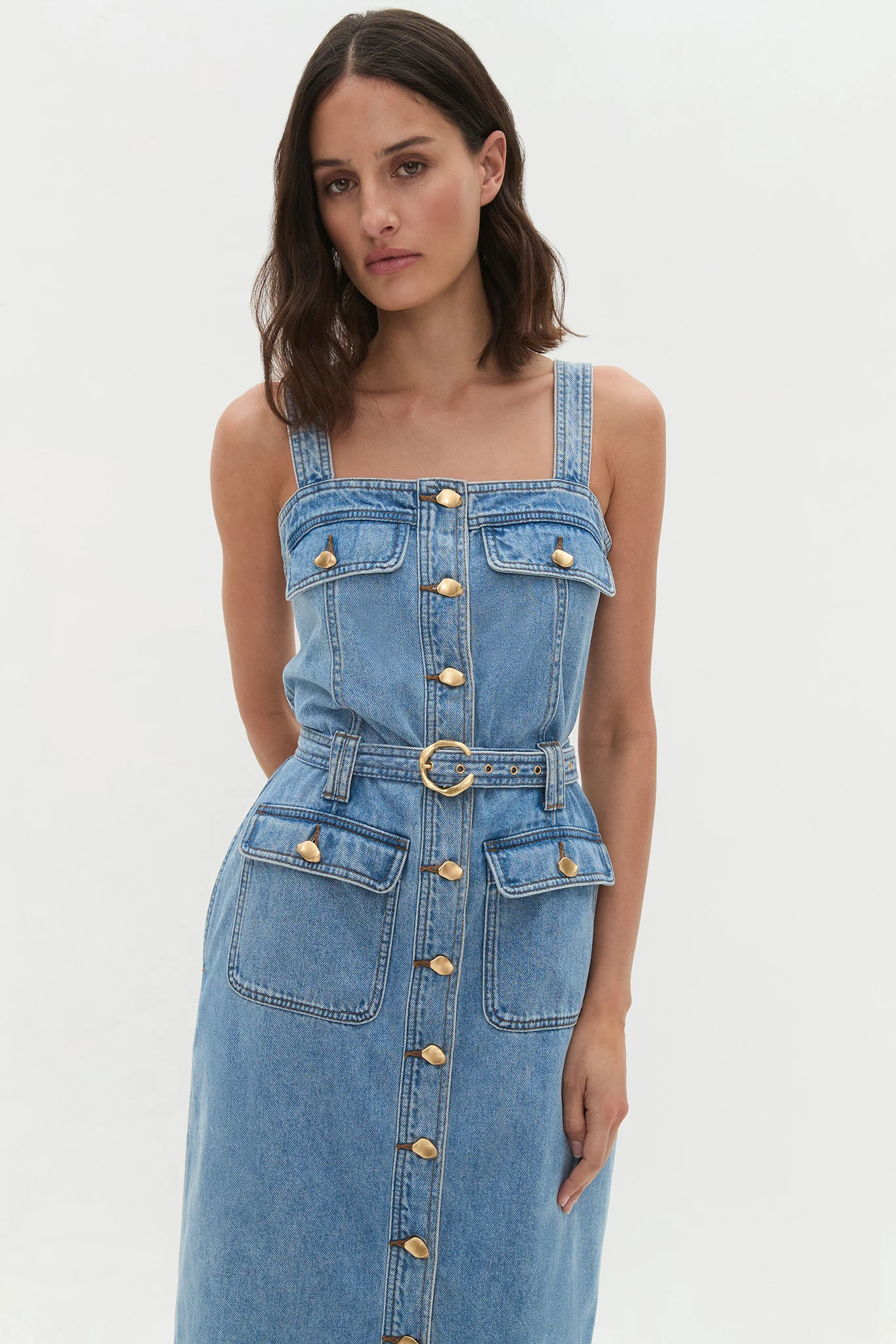 Holland Denim Midi Dress - Image 3