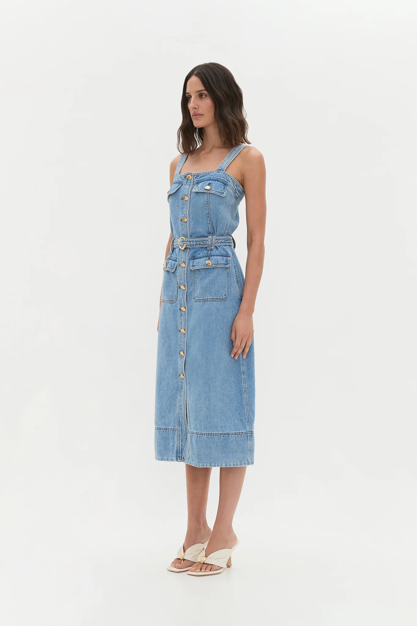 Holland Denim Midi Dress - Image 5