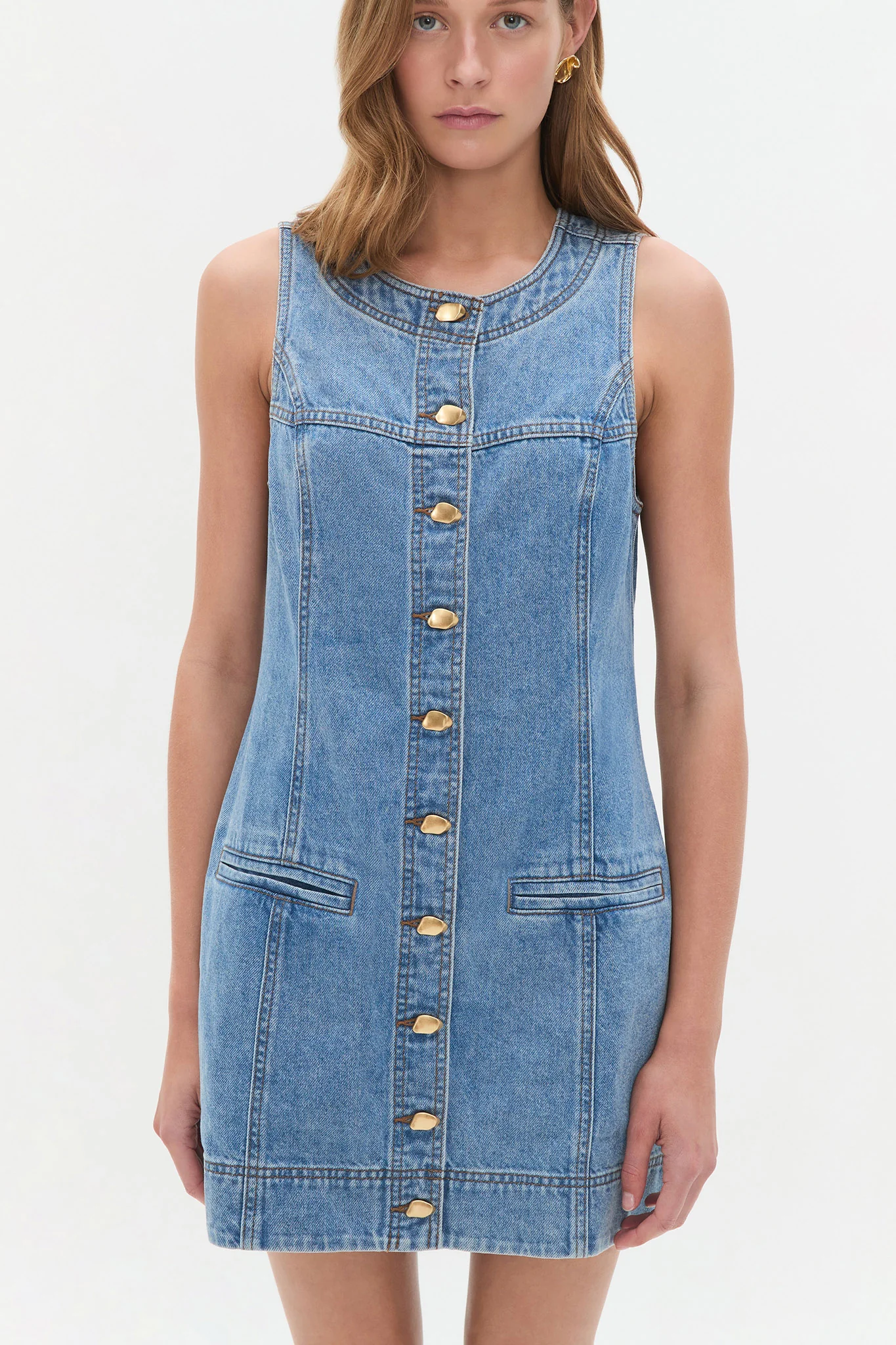 Holland Denim Mini Dress - Image 5