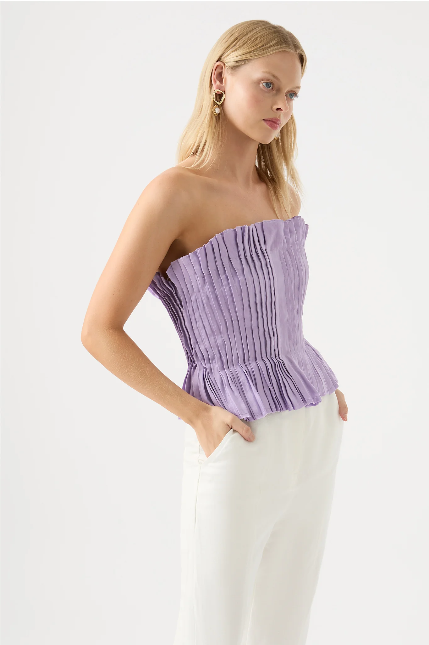 Horizon Pintucked Corset Top - Image 5