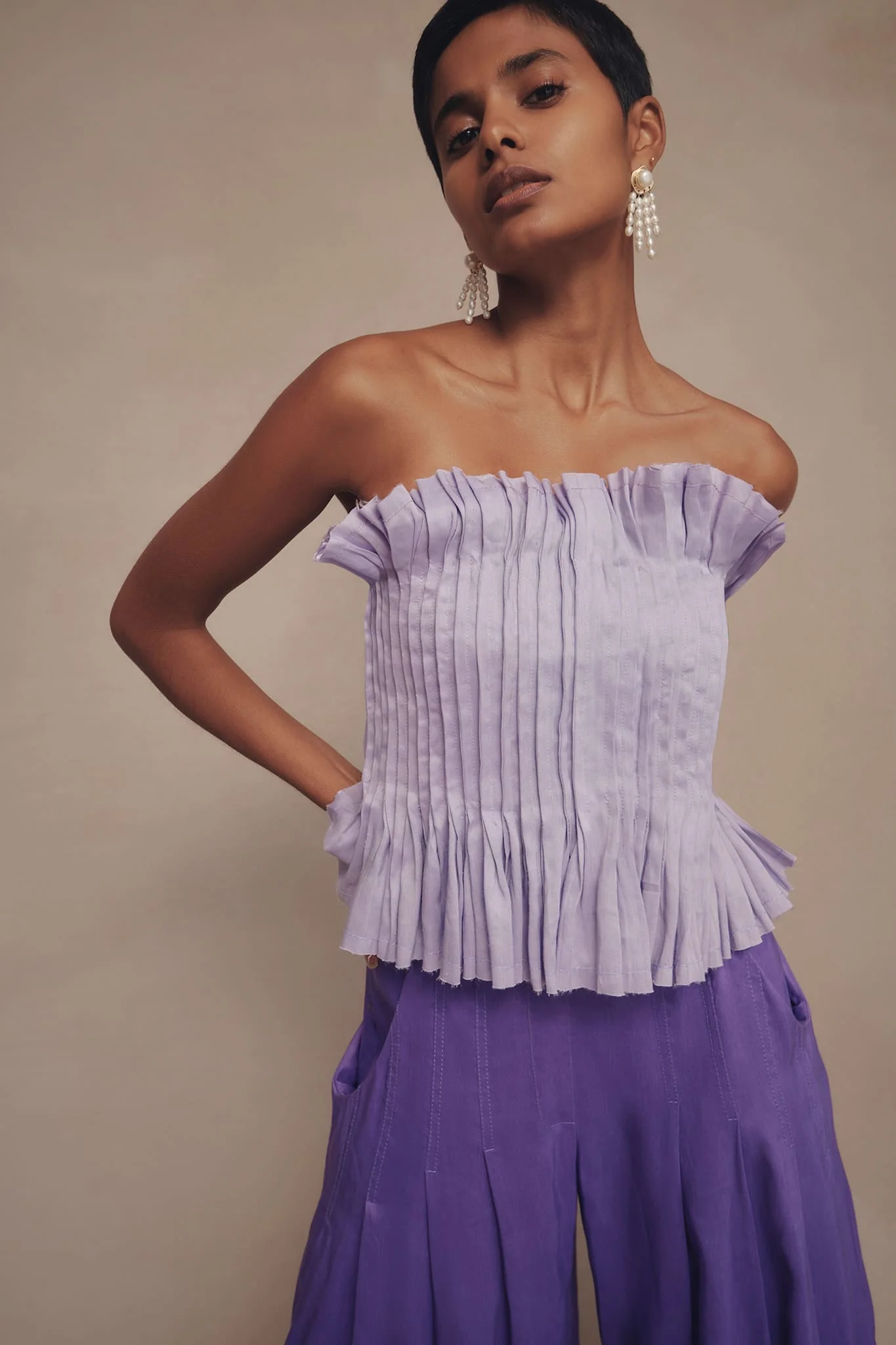 Horizon Pintucked Corset Top - Image 8