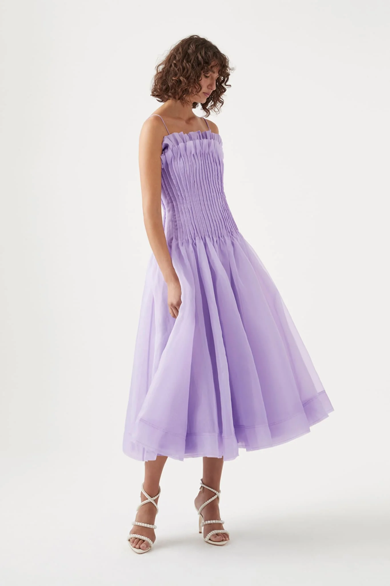 Horizon Pintucked Midi Dress - Image 4