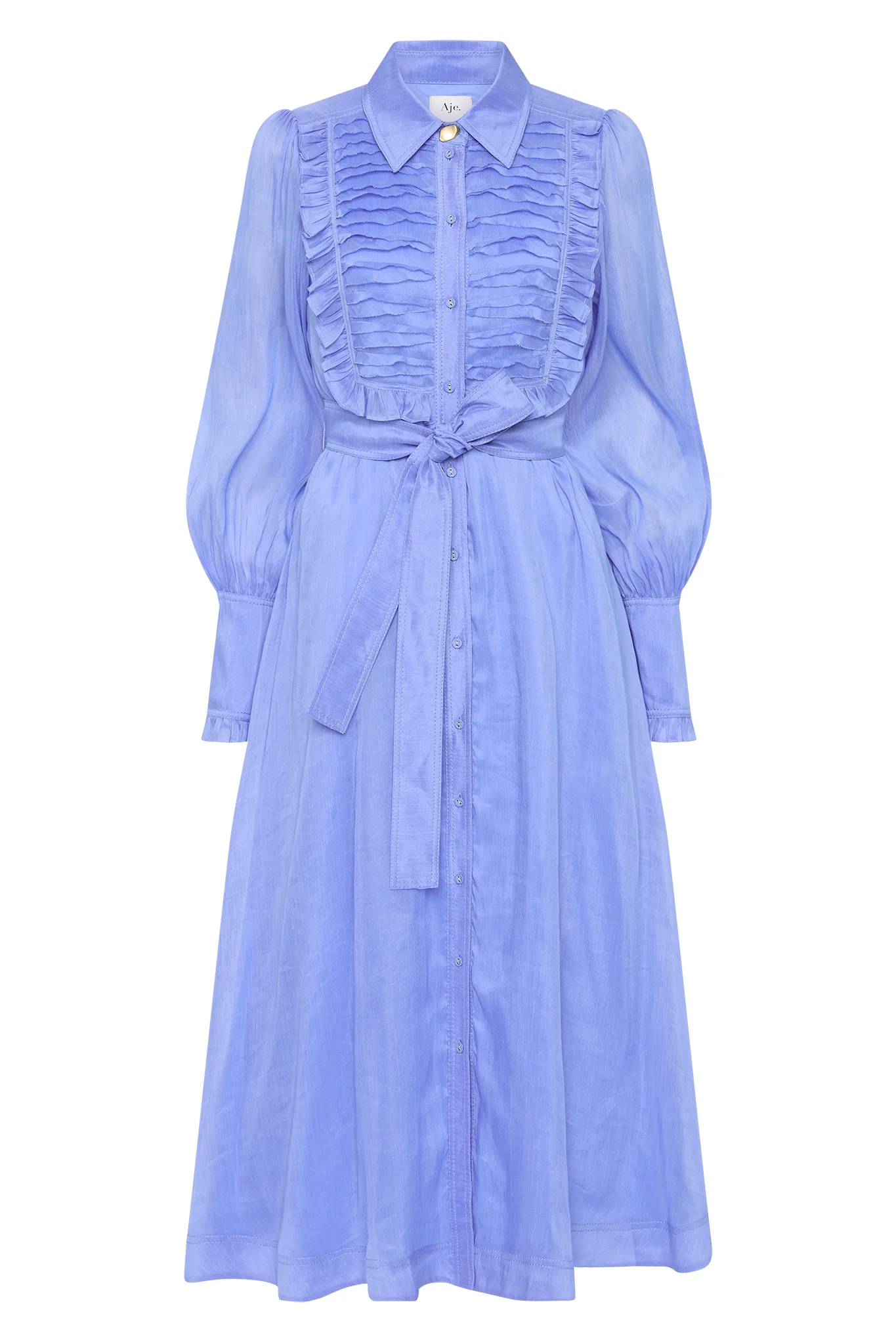 Iris Pleated Bib Midi Dress - Image 2
