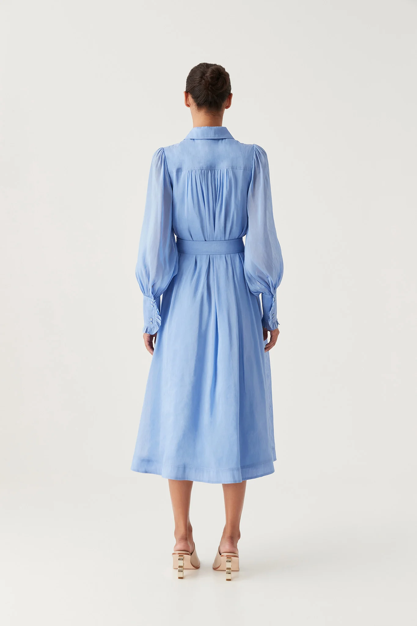 Iris Pleated Bib Midi Dress - Image 5