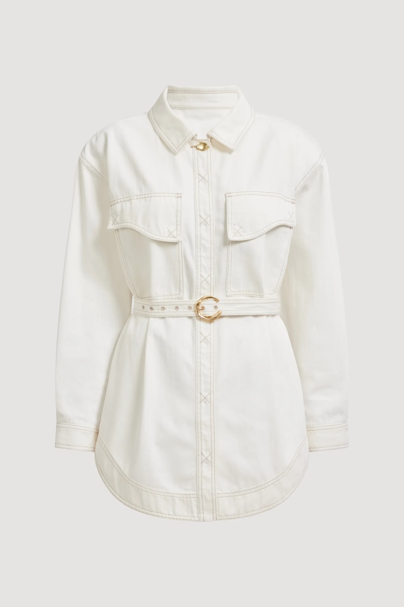 Jett Longline Denim Shirt - Image 2