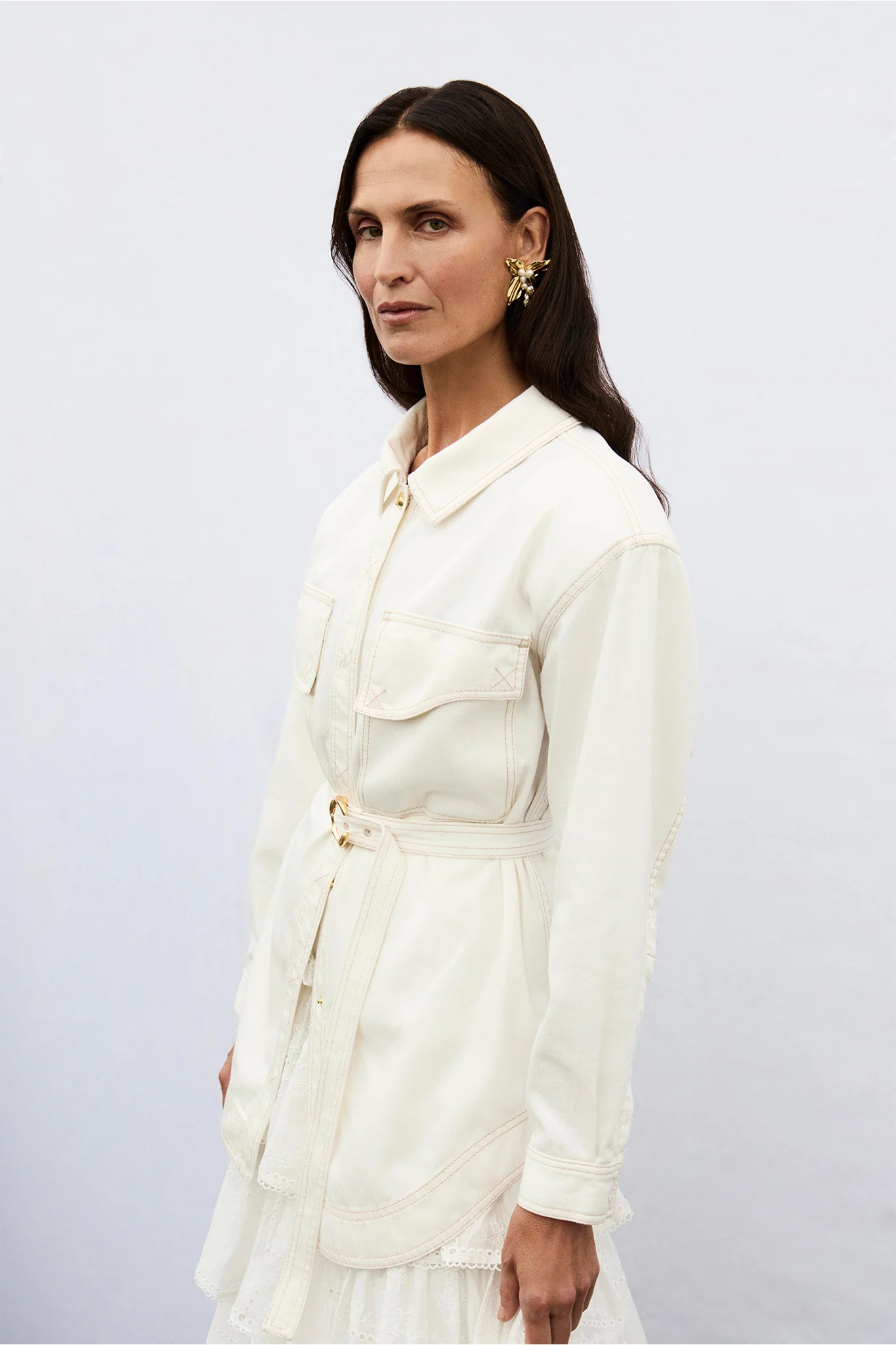 Jett Longline Denim Shirt - Image 7