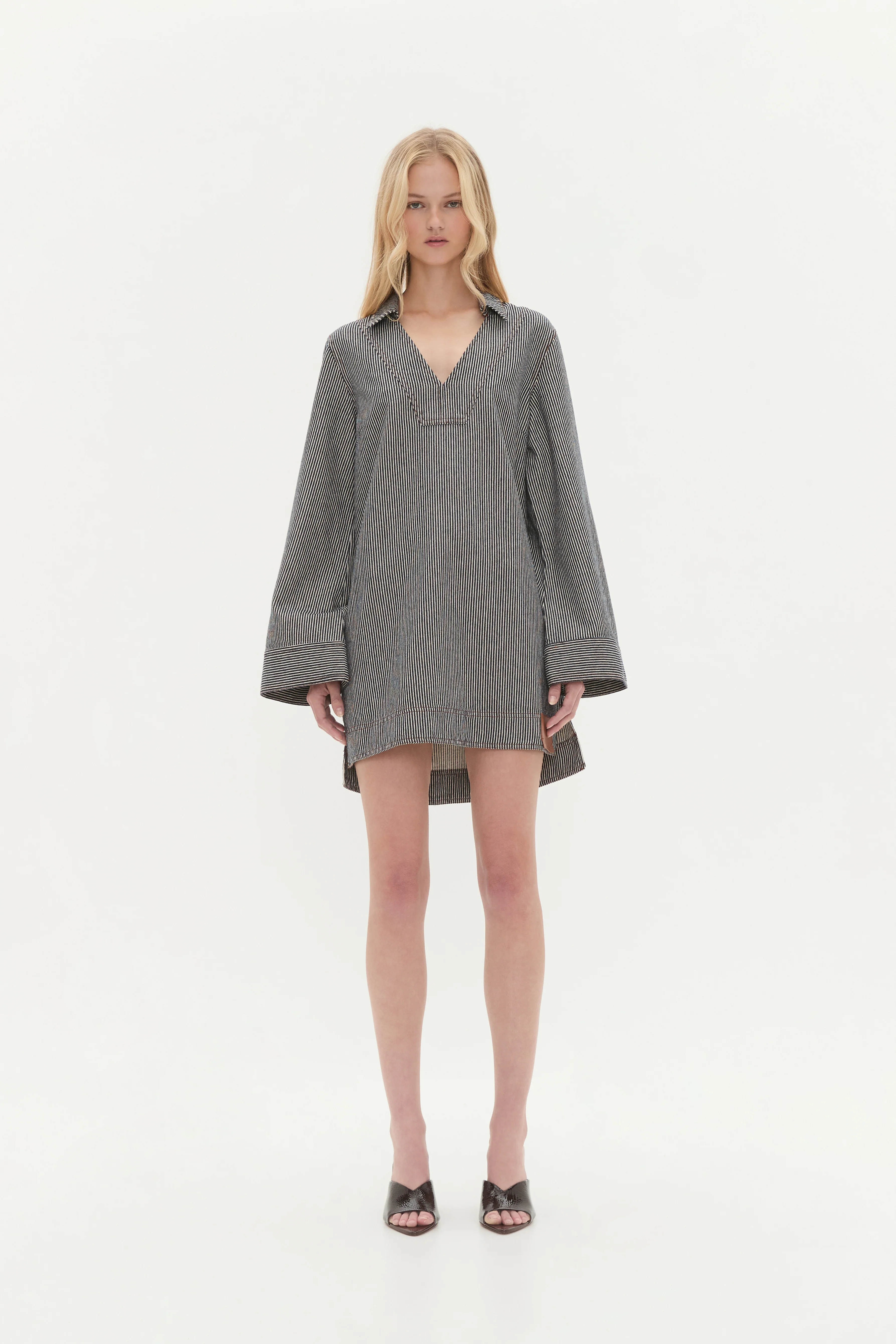 Josette Denim Tunic Dress - Image 3