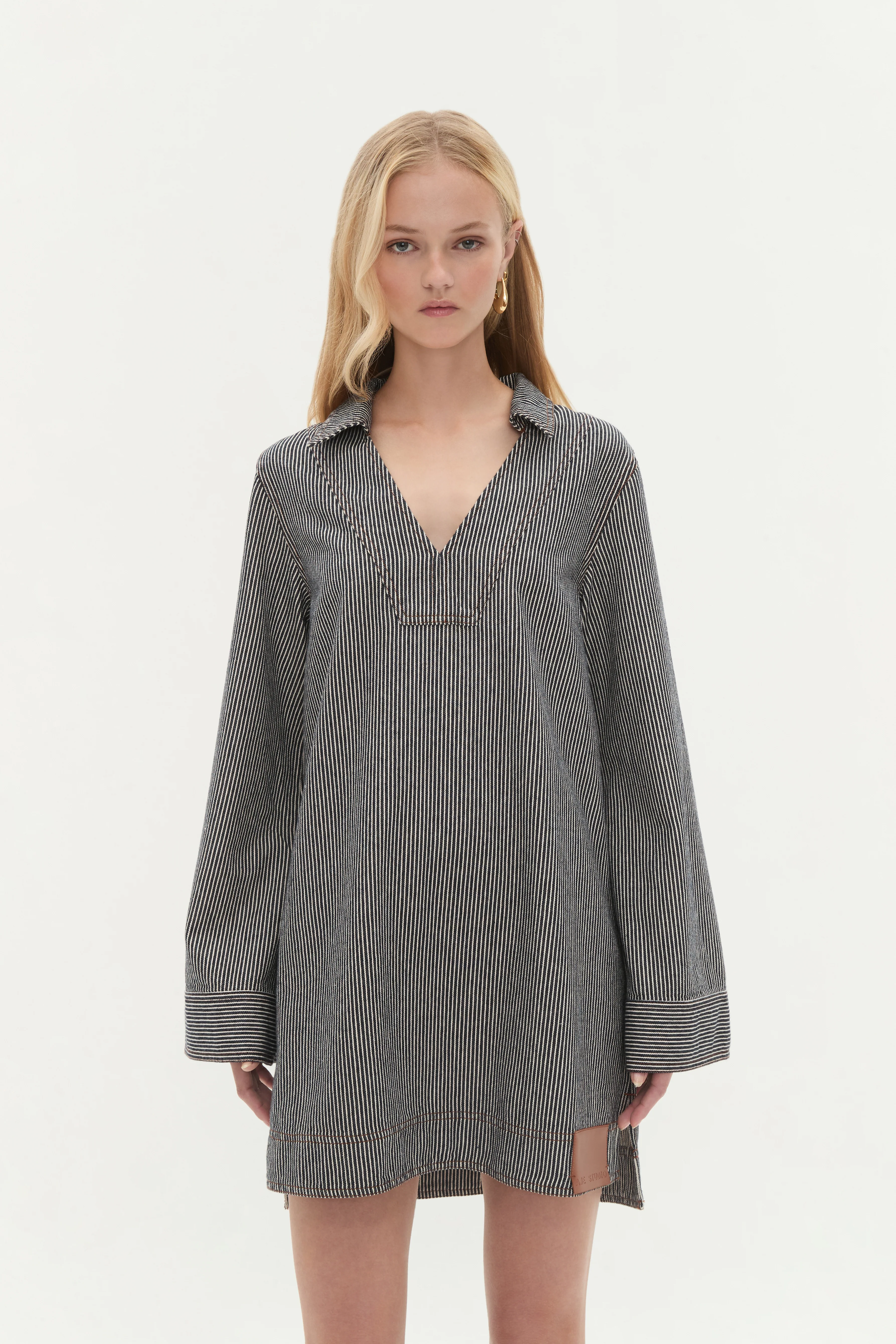 Josette Denim Tunic Dress - Image 4