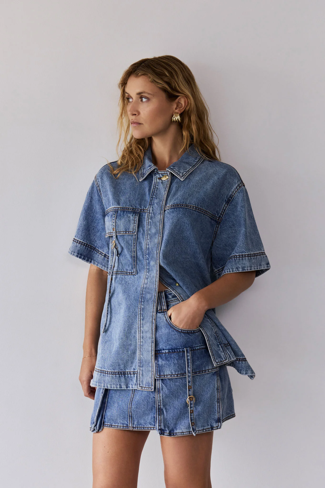 Juno Denim Micro Mini Skirt - Image 11