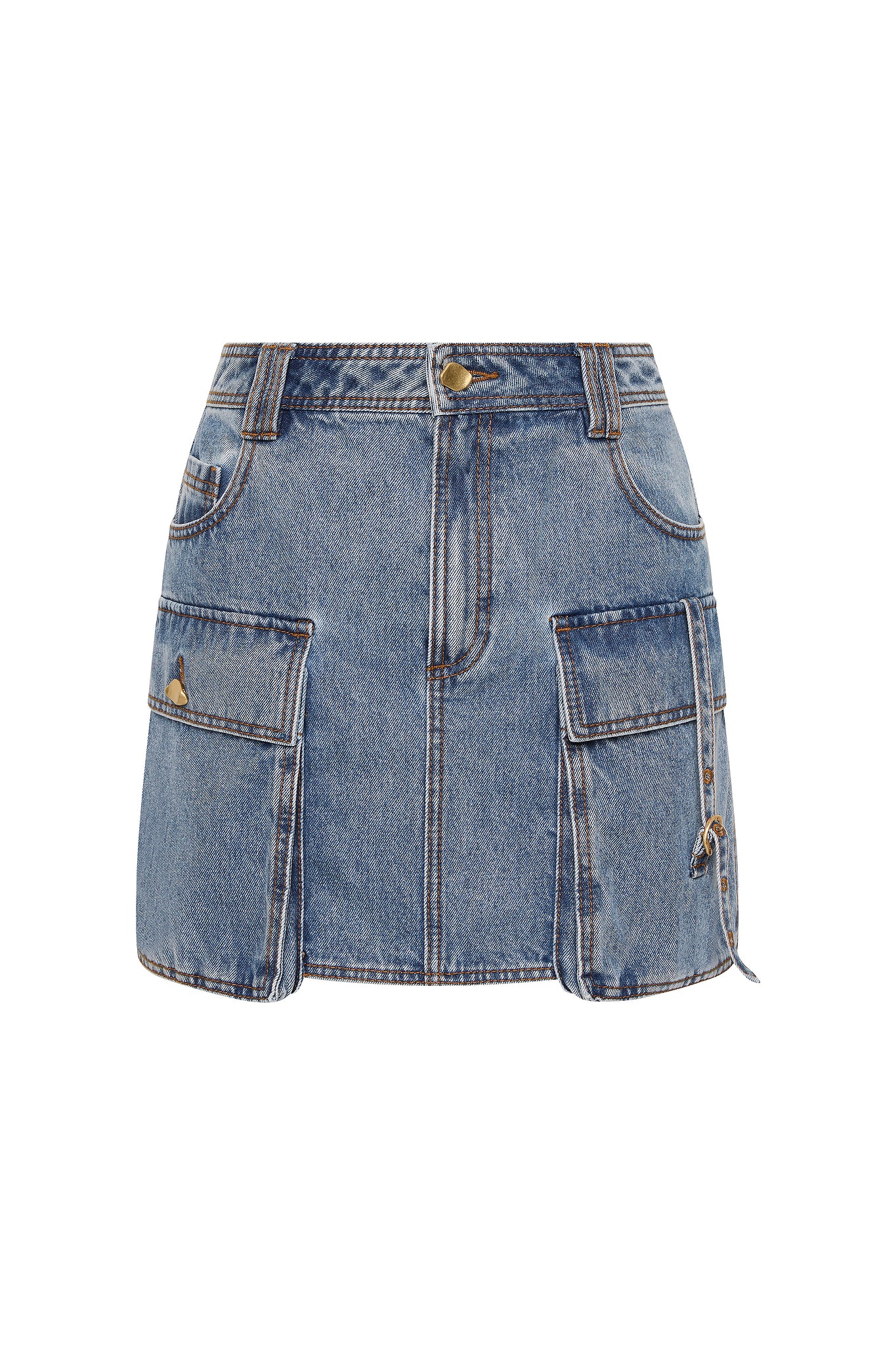 Juno Denim Micro Mini Skirt - Image 2