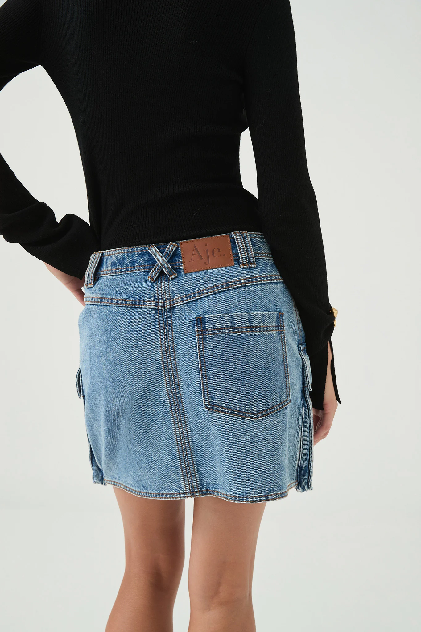 Juno Denim Micro Mini Skirt - Image 8