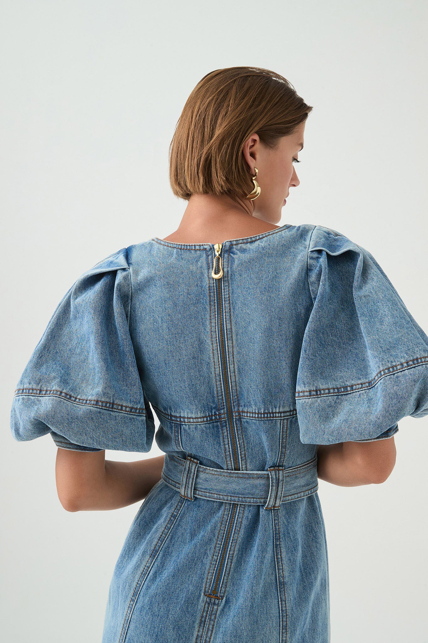Juno Denim Midi Dress - Image 6