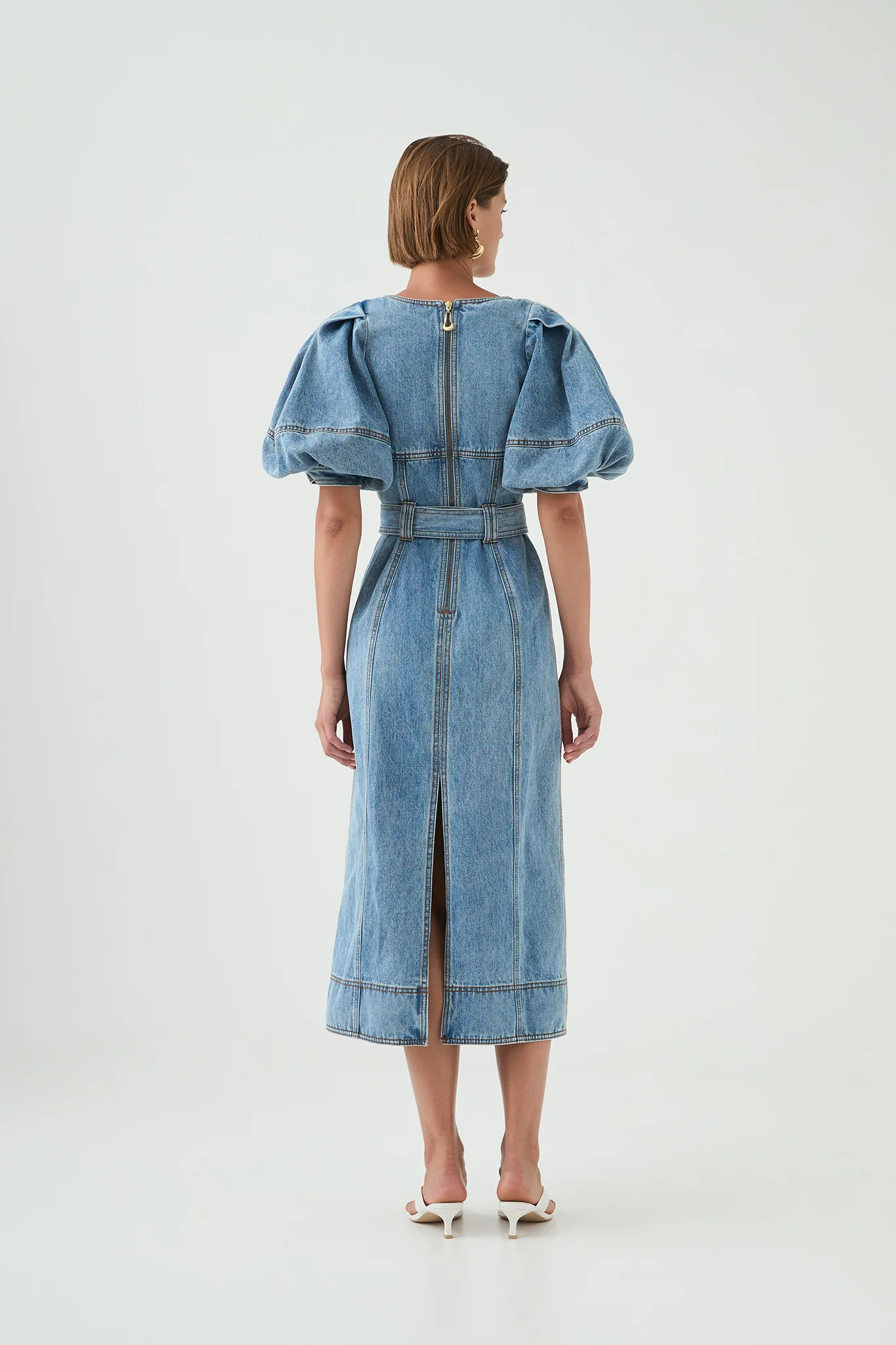 Juno Denim Midi Dress - Image 7