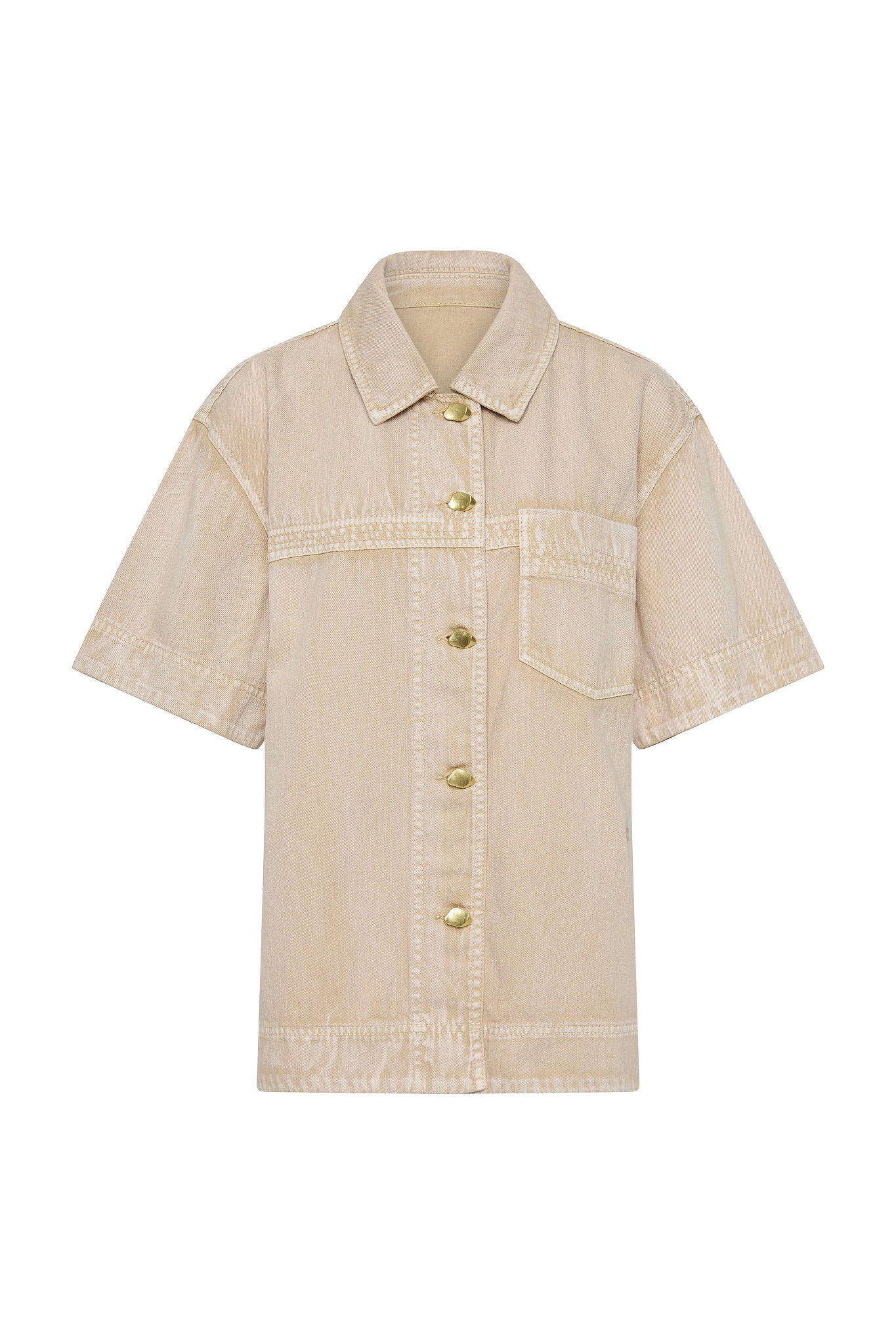 Kya Contrast Denim Shirt - Image 2