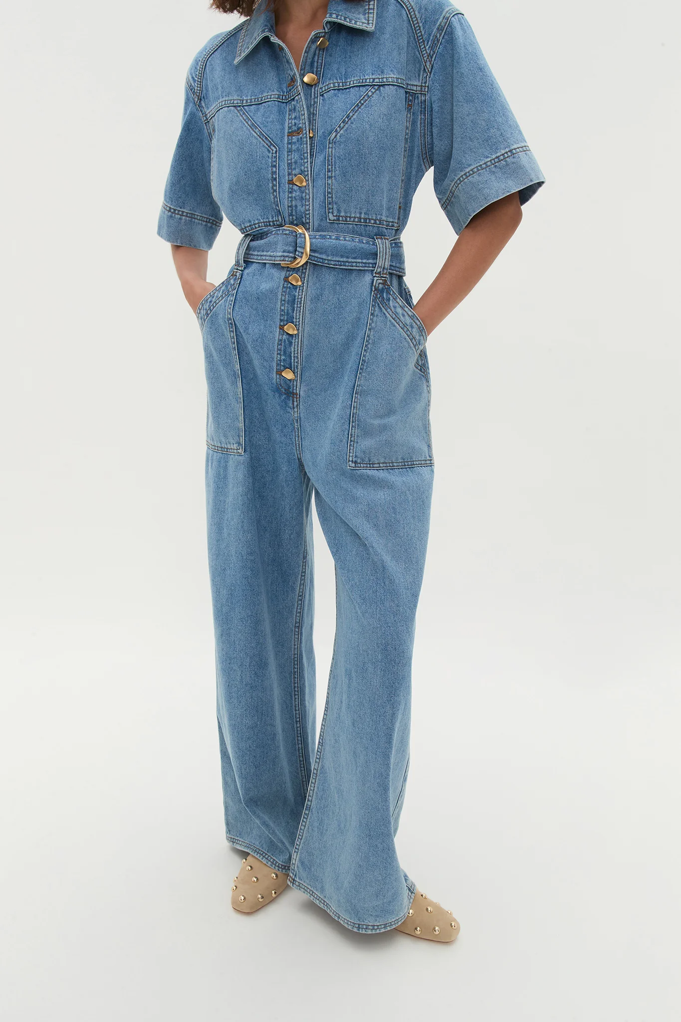 Lane Denim Jumpsuit - Image 4
