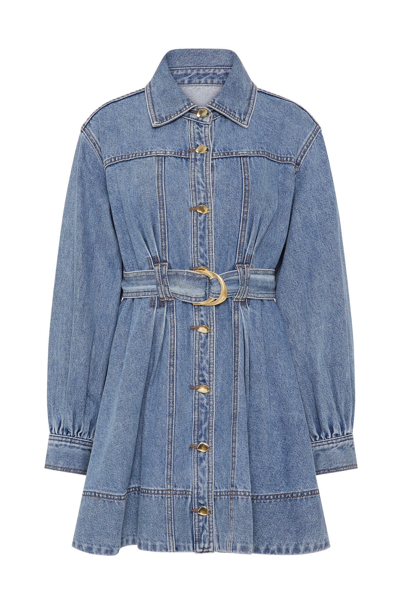 Lane Denim Mini Dress - Image 2