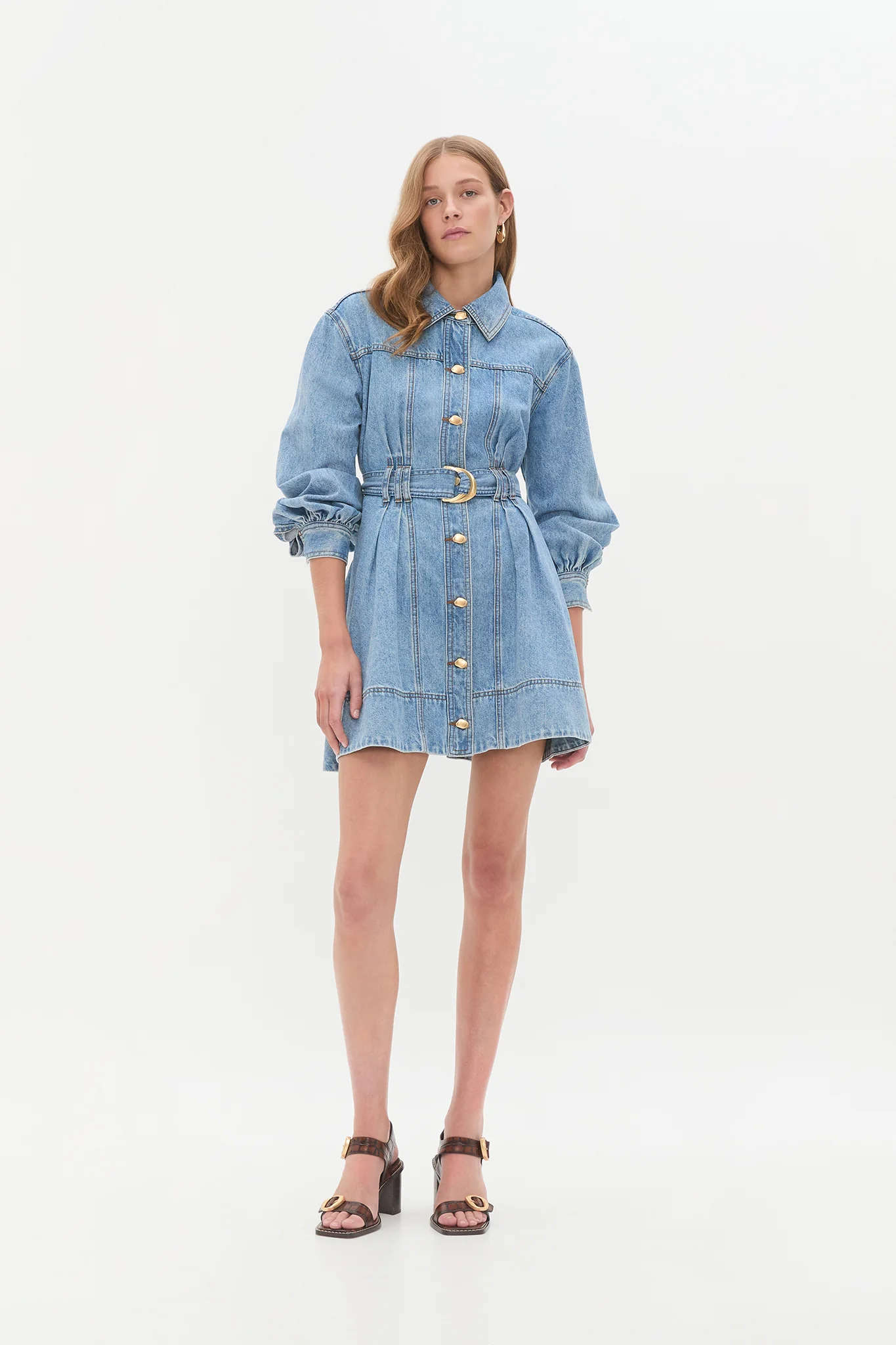Lane Denim Mini Dress - Image 3