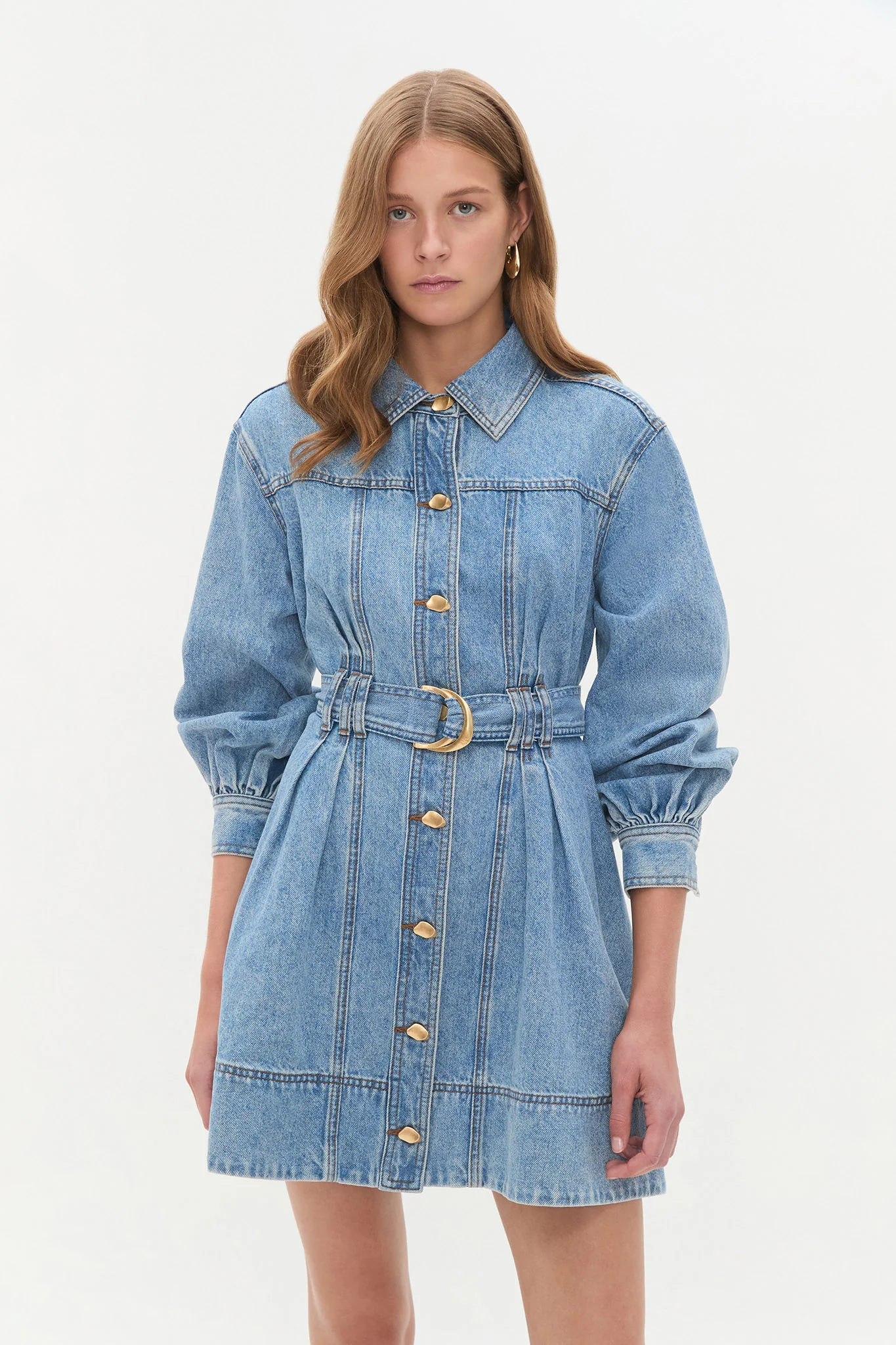 Lane Denim Mini Dress - Image 4