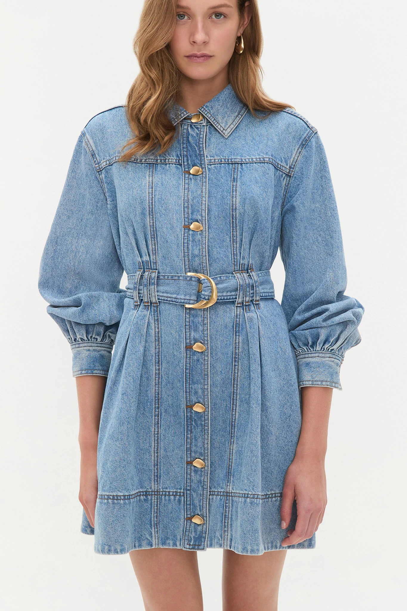 Lane Denim Mini Dress - Image 5