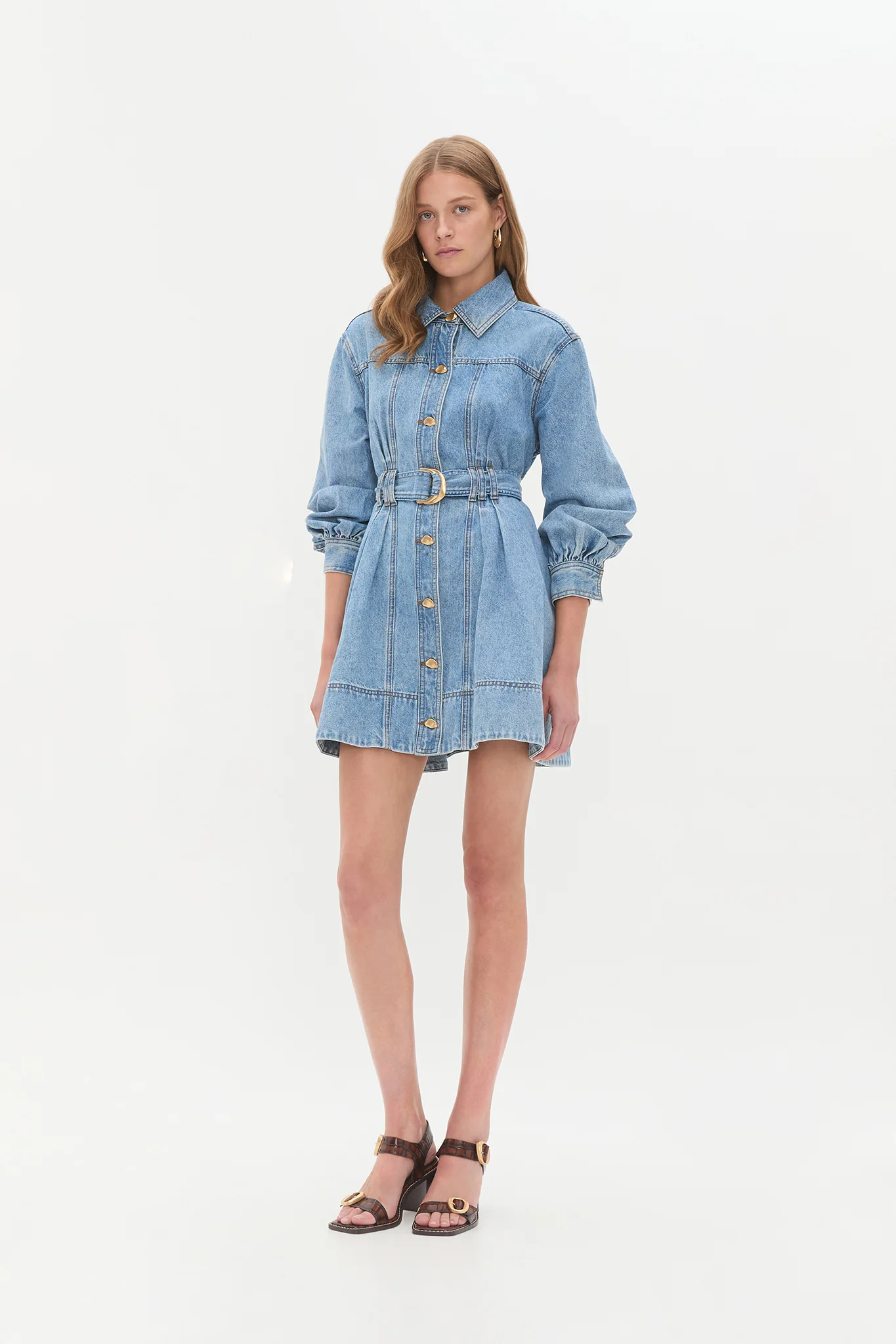 Lane Denim Mini Dress - Image 6
