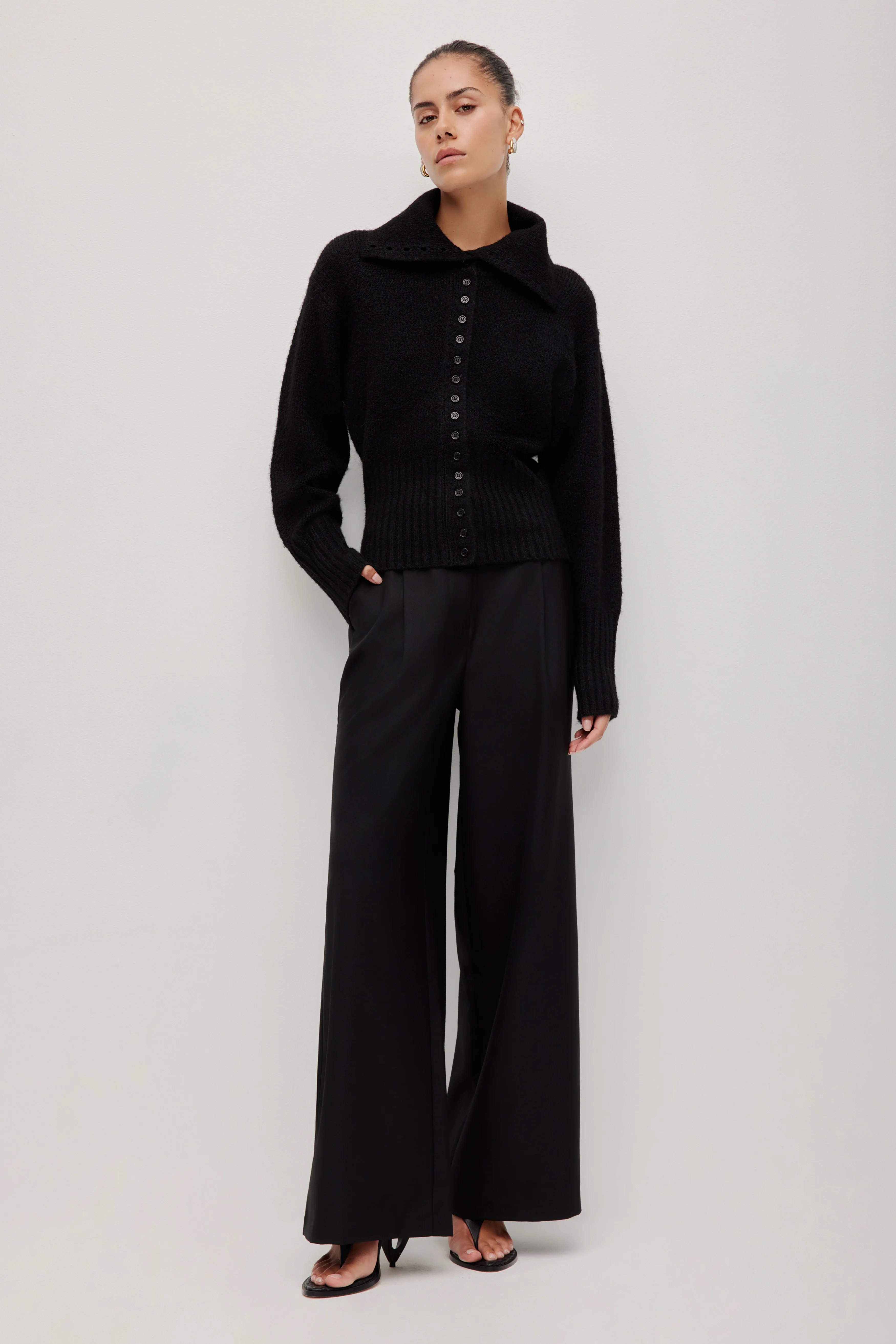Leni Collared Cardigan