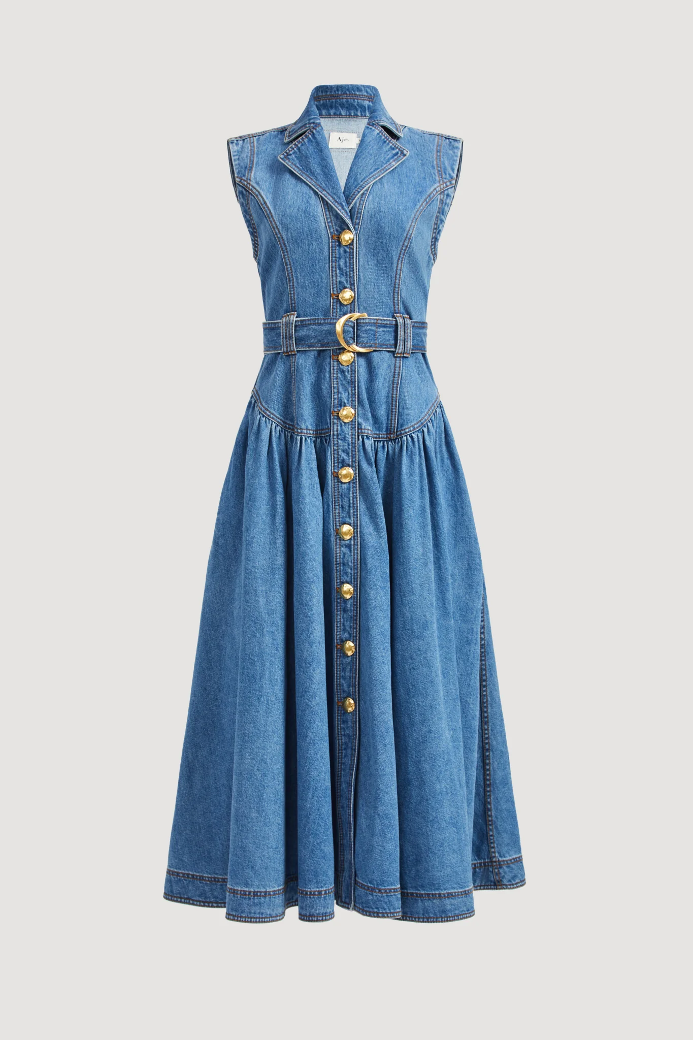 Liliana Denim Midi Dress - Image 2